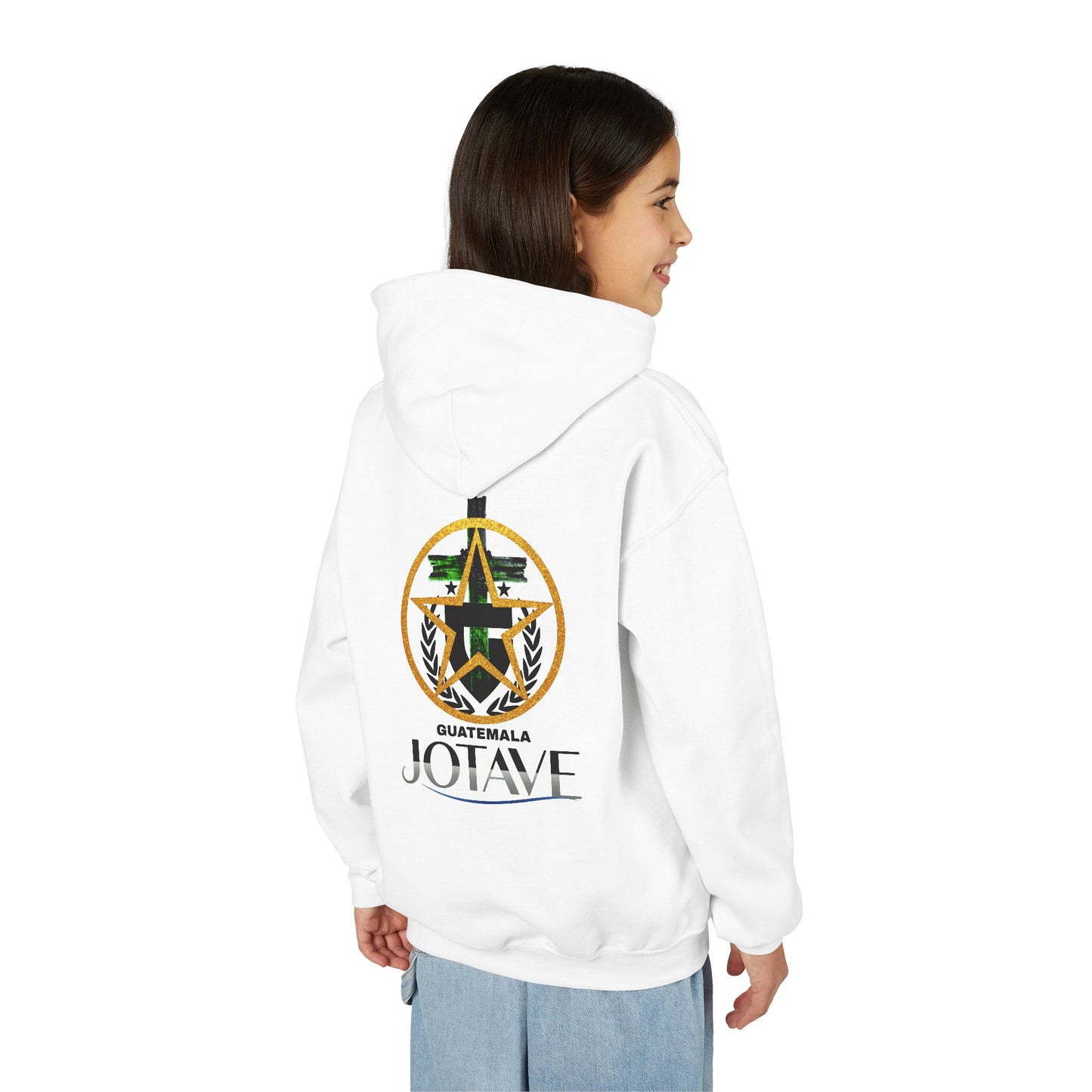 Youth Heavy Blend Hooded Sweatshirt with 'JOTAVE' Star Design | Perfect for Tweens, Gifts, Everyday Wear, Cozy, Stylish, Unique