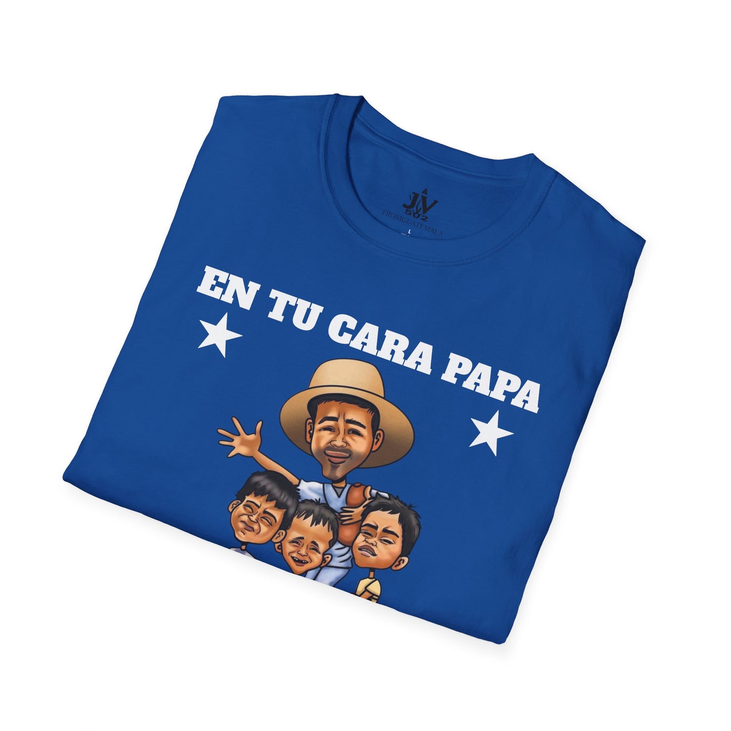 Edición accesible JV + Tío Chúmilo – “En tu cara papá” en tela Bella + Canvas