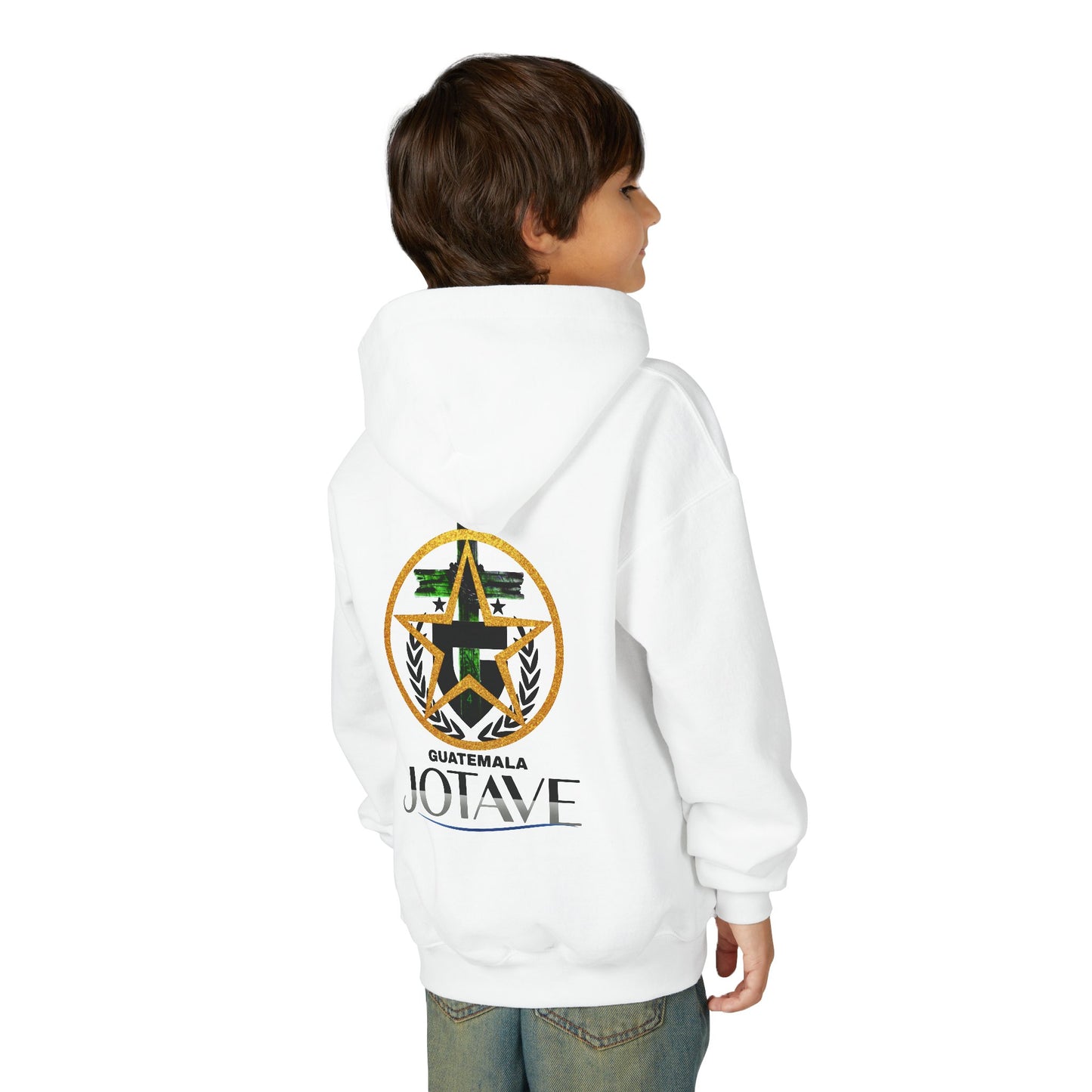 Youth Heavy Blend Hooded Sweatshirt with 'JOTAVE' Star Design | Perfect for Tweens, Gifts, Everyday Wear, Cozy, Stylish, Unique