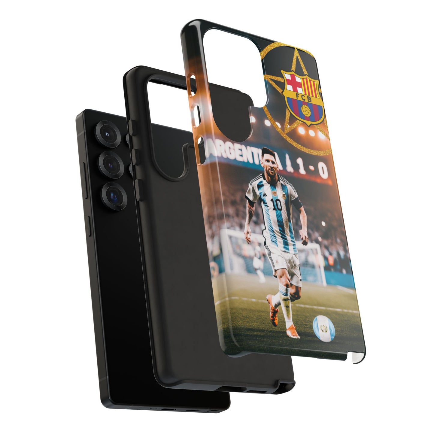 "Messi con el escudo del FC Barcelona: Funda edición Especial"
