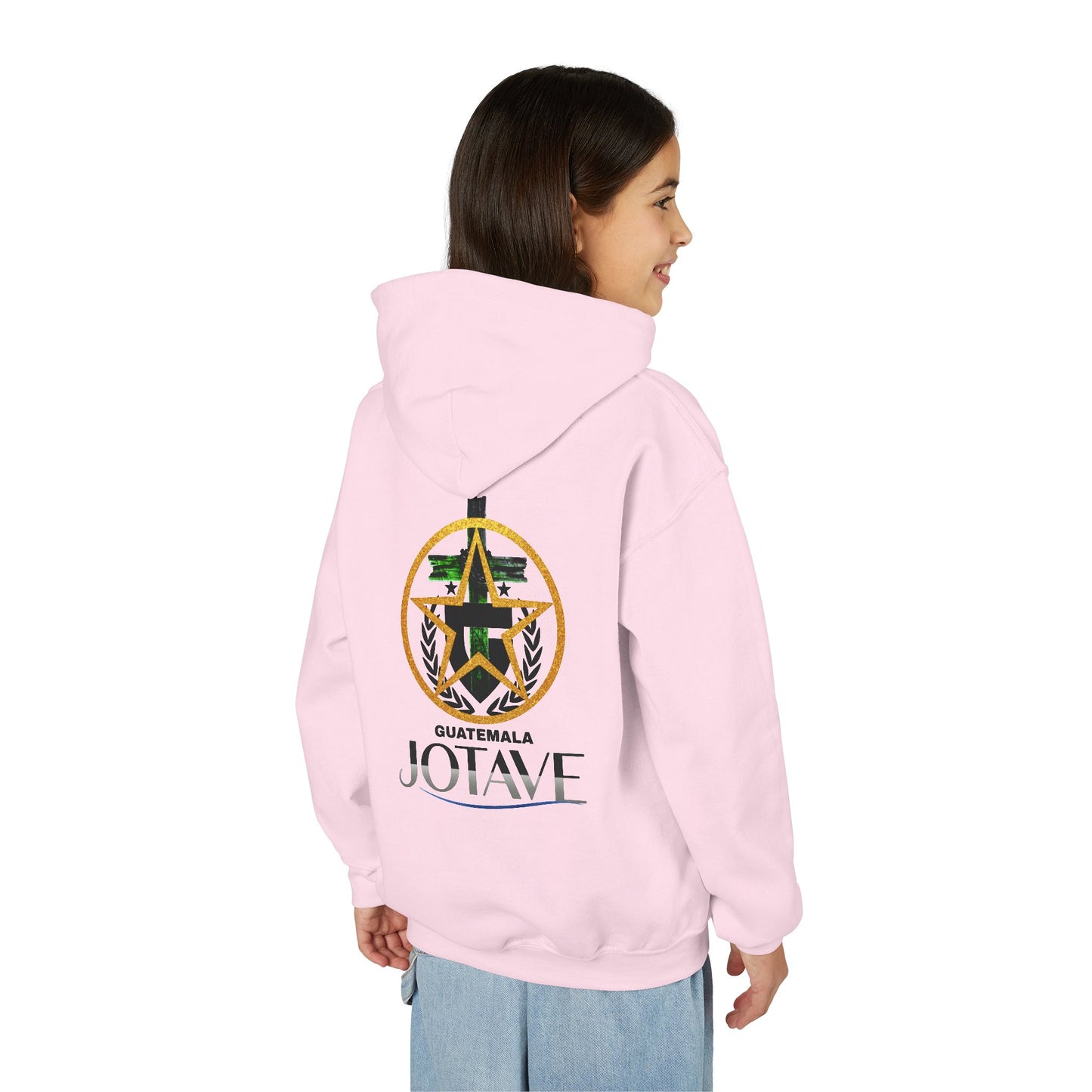 Youth Heavy Blend Hooded Sweatshirt with 'JOTAVE' Star Design | Perfect for Tweens, Gifts, Everyday Wear, Cozy, Stylish, Unique