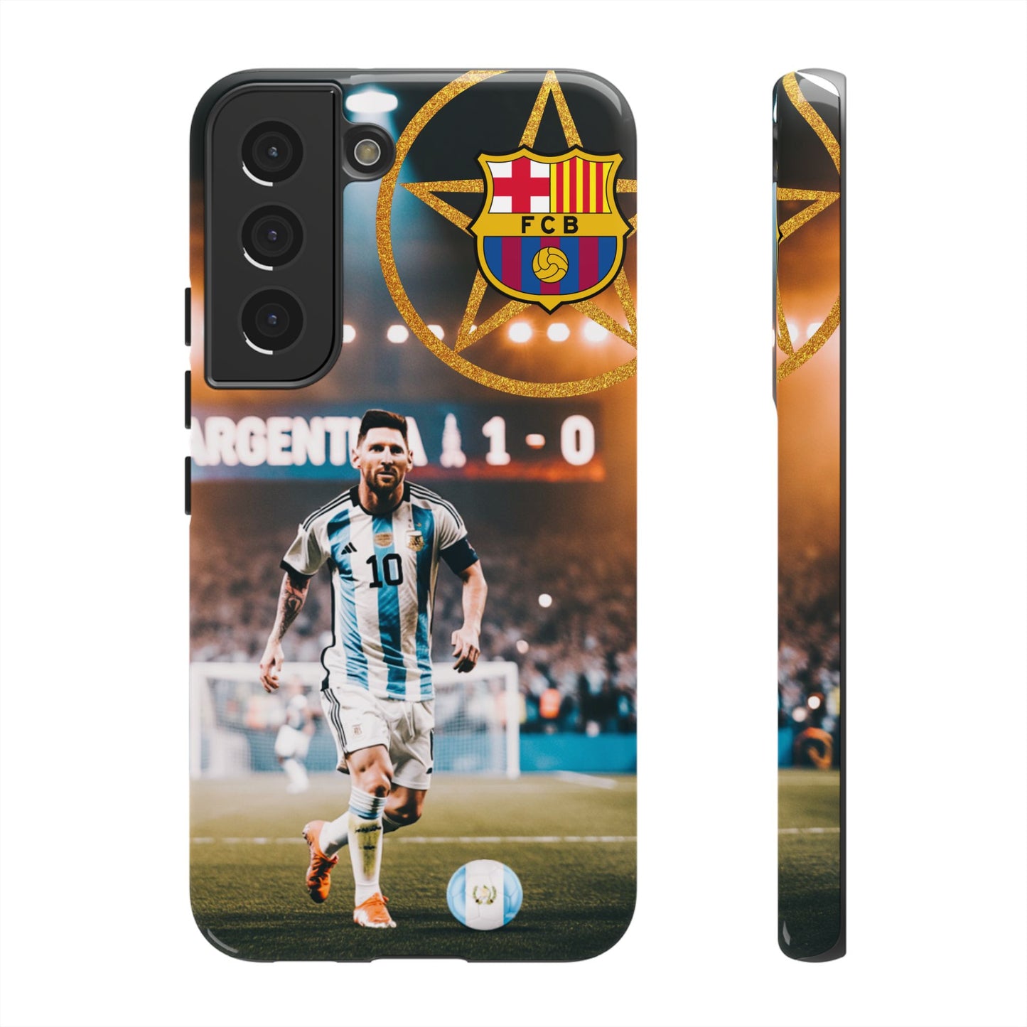 "Messi con el escudo del FC Barcelona: Funda edición Especial"