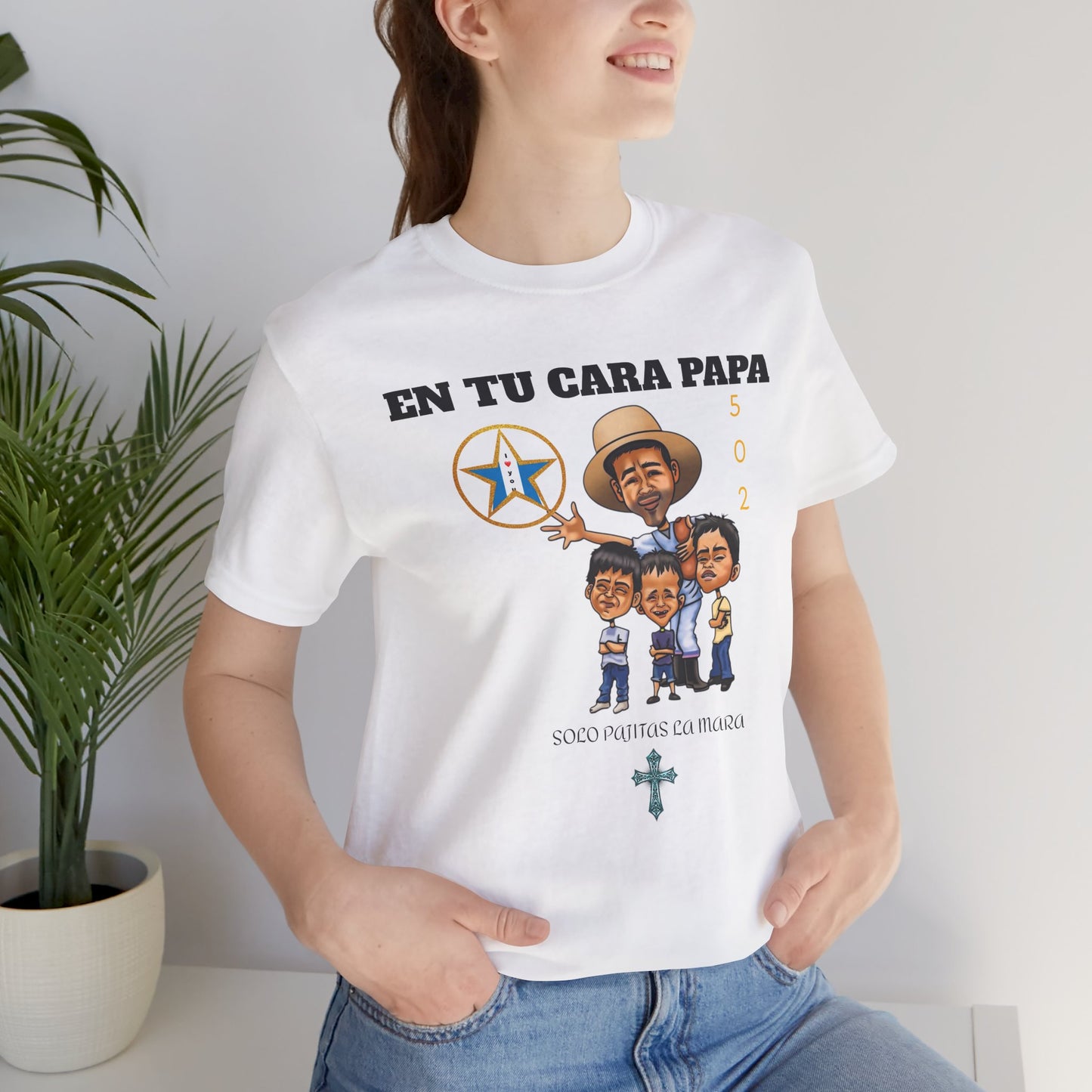 Playera Unisex “En Tu Cara Papa” con Arte Anime de Tío Chumilo y Su Equipo (XS–5XL)
