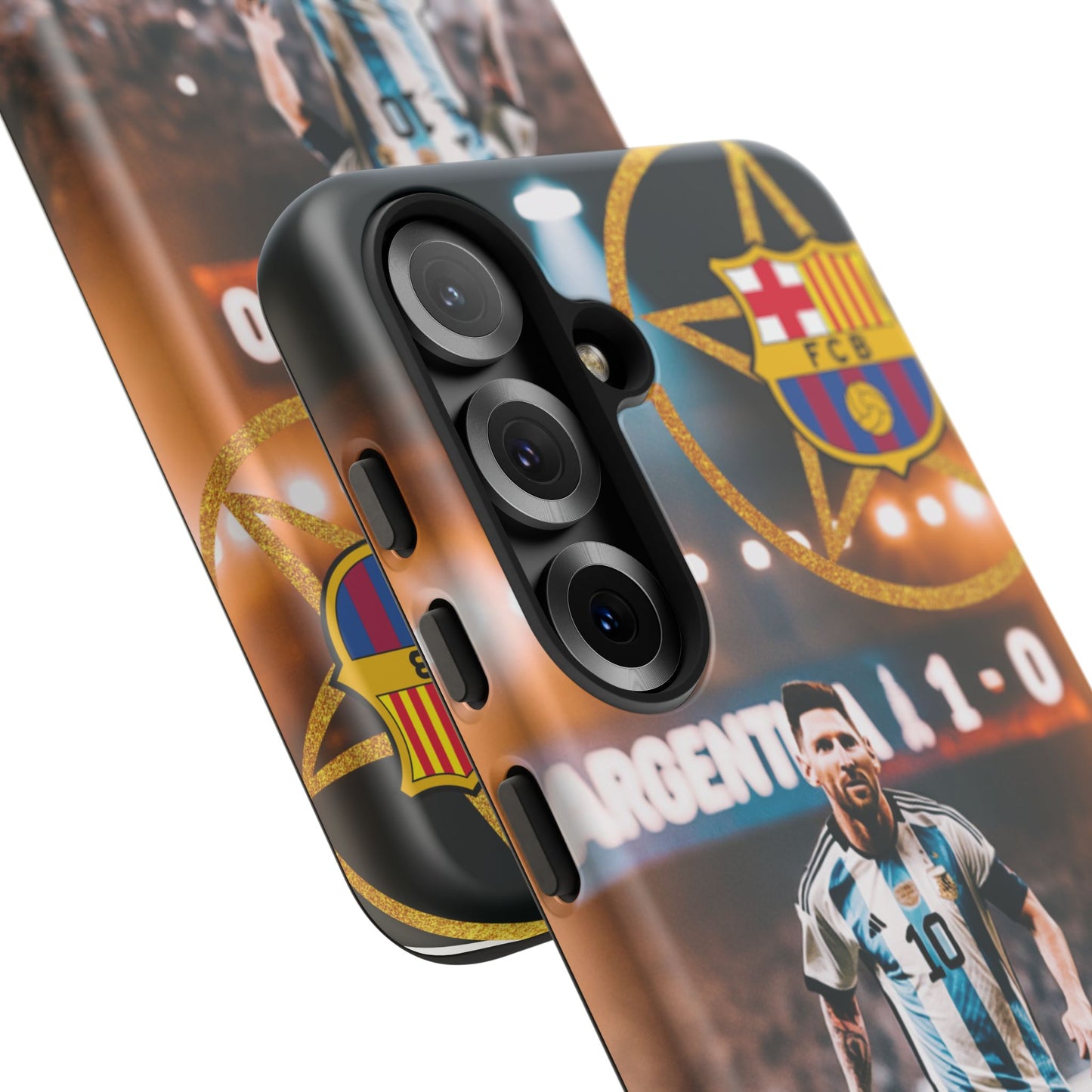 "Messi con el escudo del FC Barcelona: Funda edición Especial"