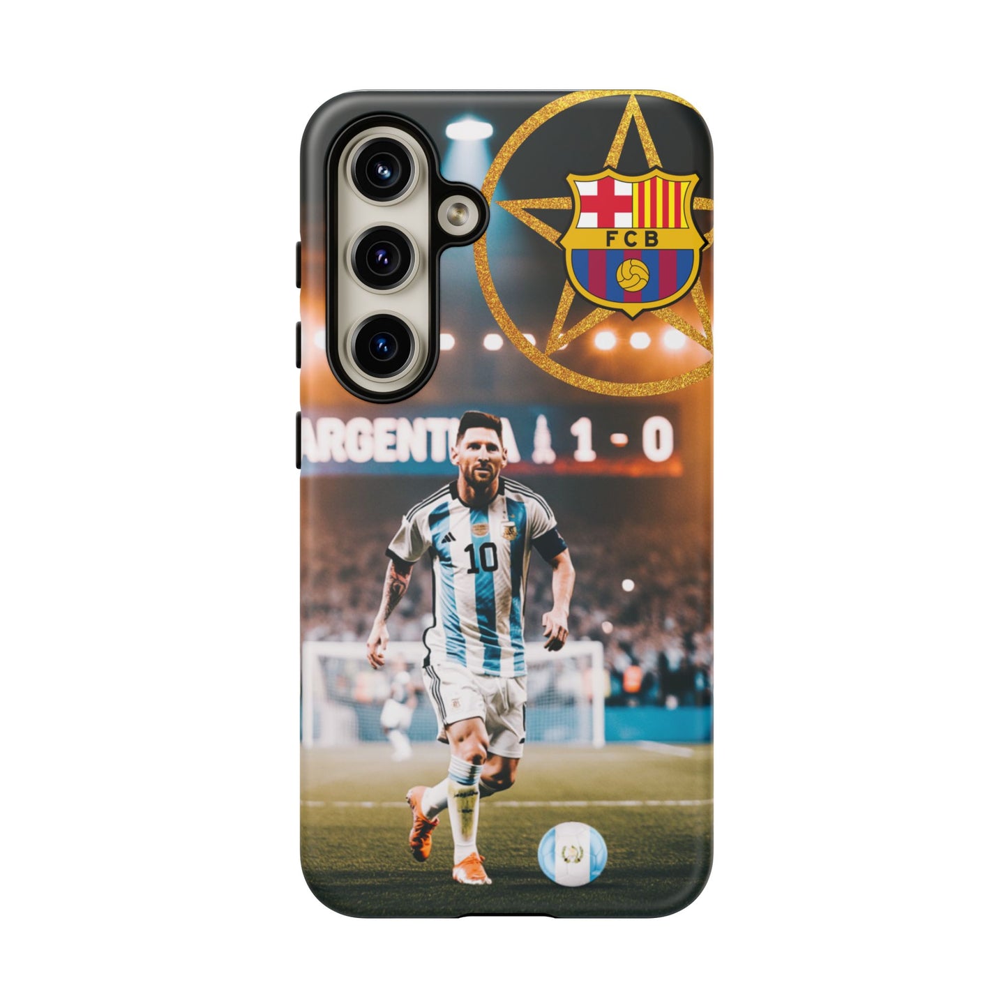 "Messi con el escudo del FC Barcelona: Funda edición Especial"
