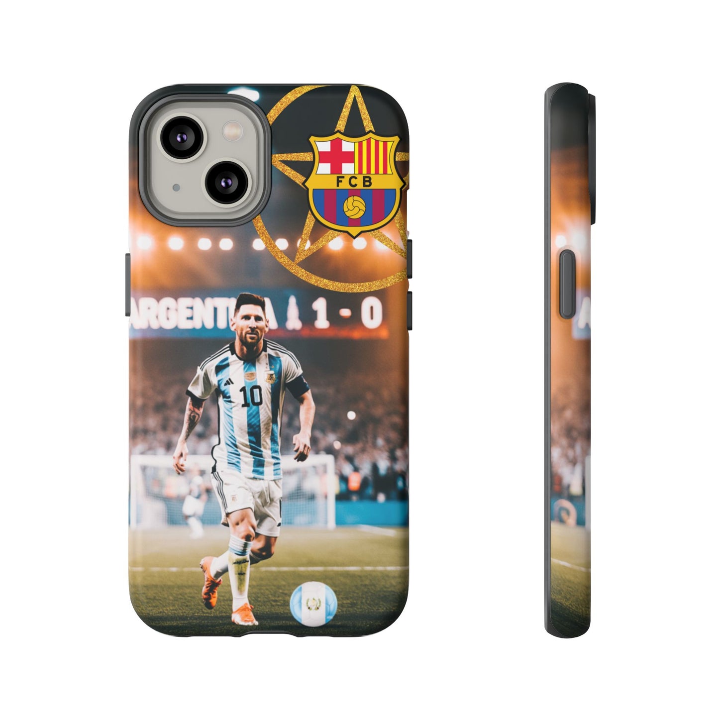 "Messi con el escudo del FC Barcelona: Funda edición Especial"