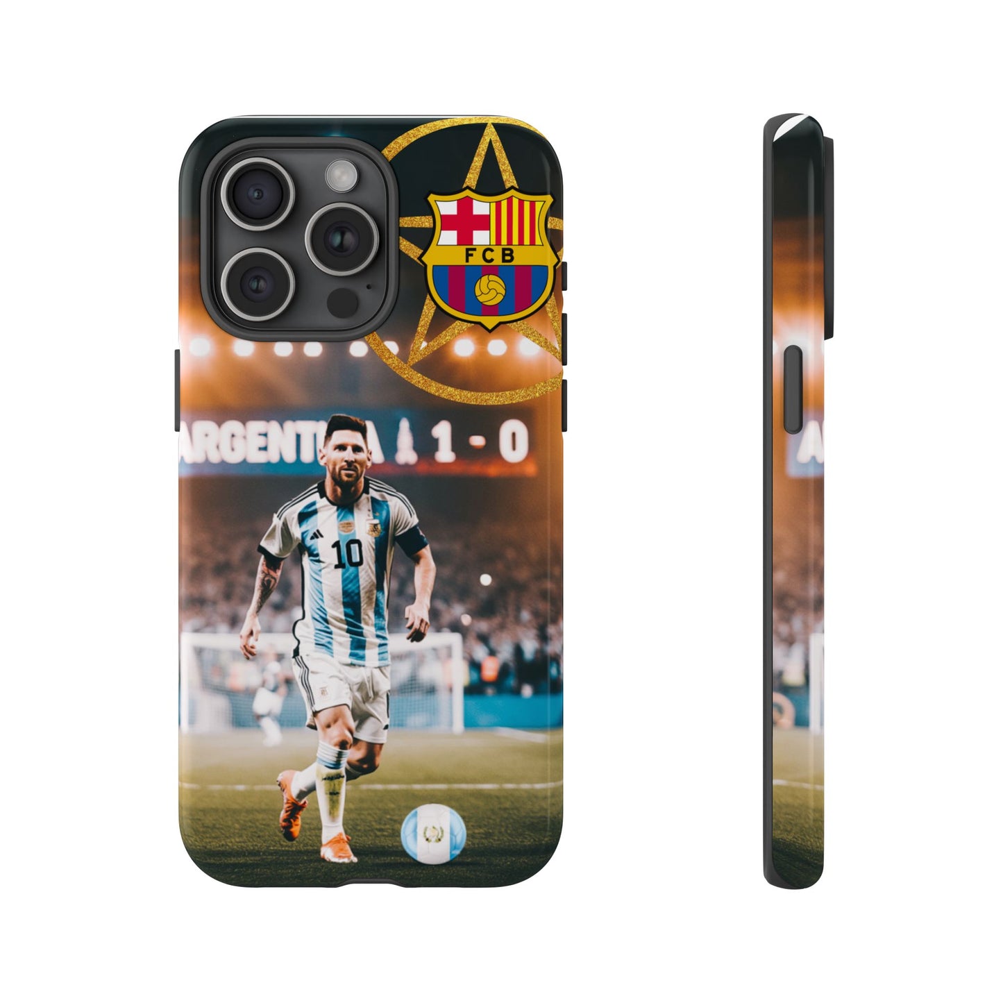 "Messi con el escudo del FC Barcelona: Funda edición Especial"