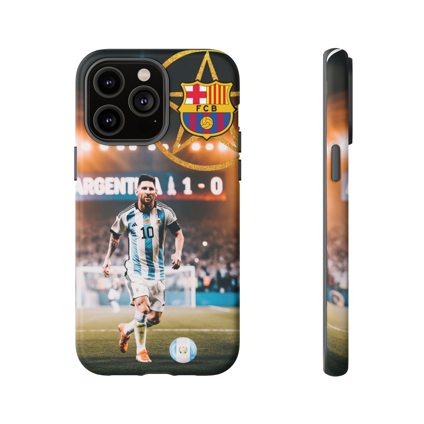 "Messi con el escudo del FC Barcelona: Funda edición Especial"