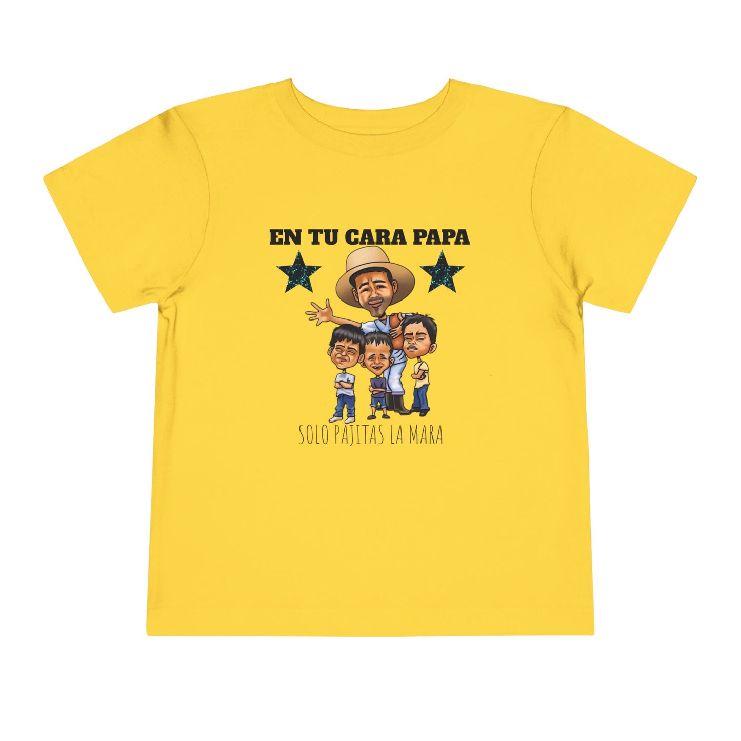 Toddler Short Sleeve Tee - Fun 'En Tu Cara Papa' Graphic T-Shirt, Kid's Birthday Gift, Playful Casual Wear, Summer Outing, Cute Family Tees
