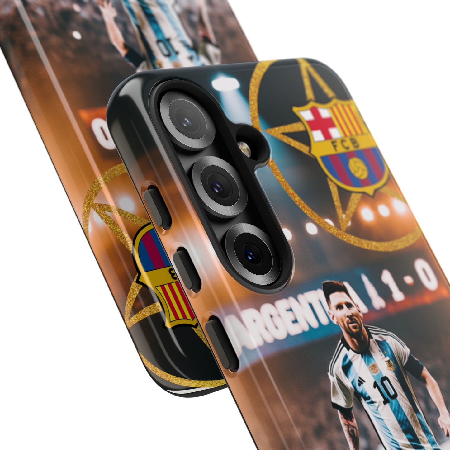 "Messi con el escudo del FC Barcelona: Funda edición Especial"