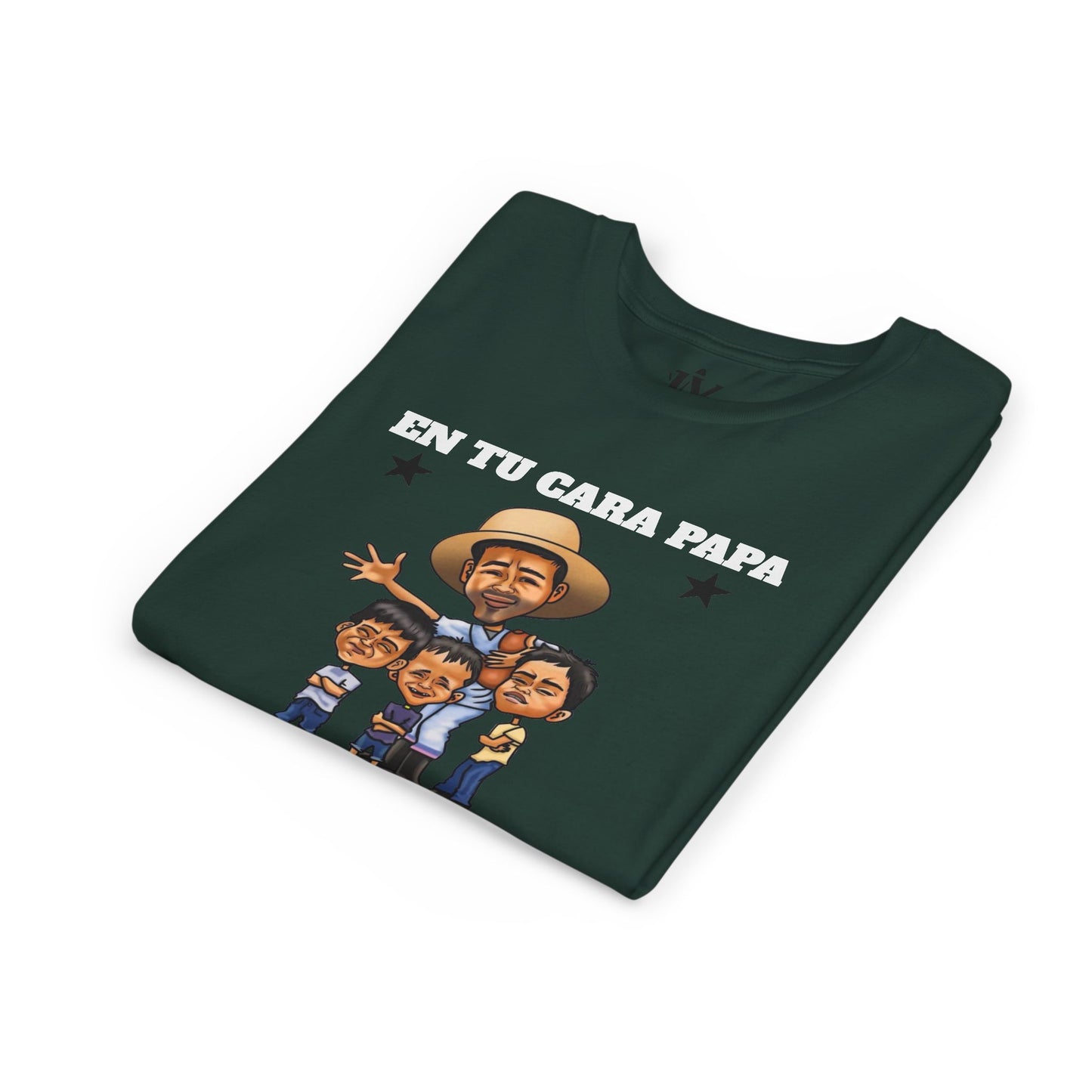 Playera juvenil. Edición Tío Chumilo – ¡En tu cara, papa! 👕 Disponible en tallas S a XL para Edades 6 a 14, unisex