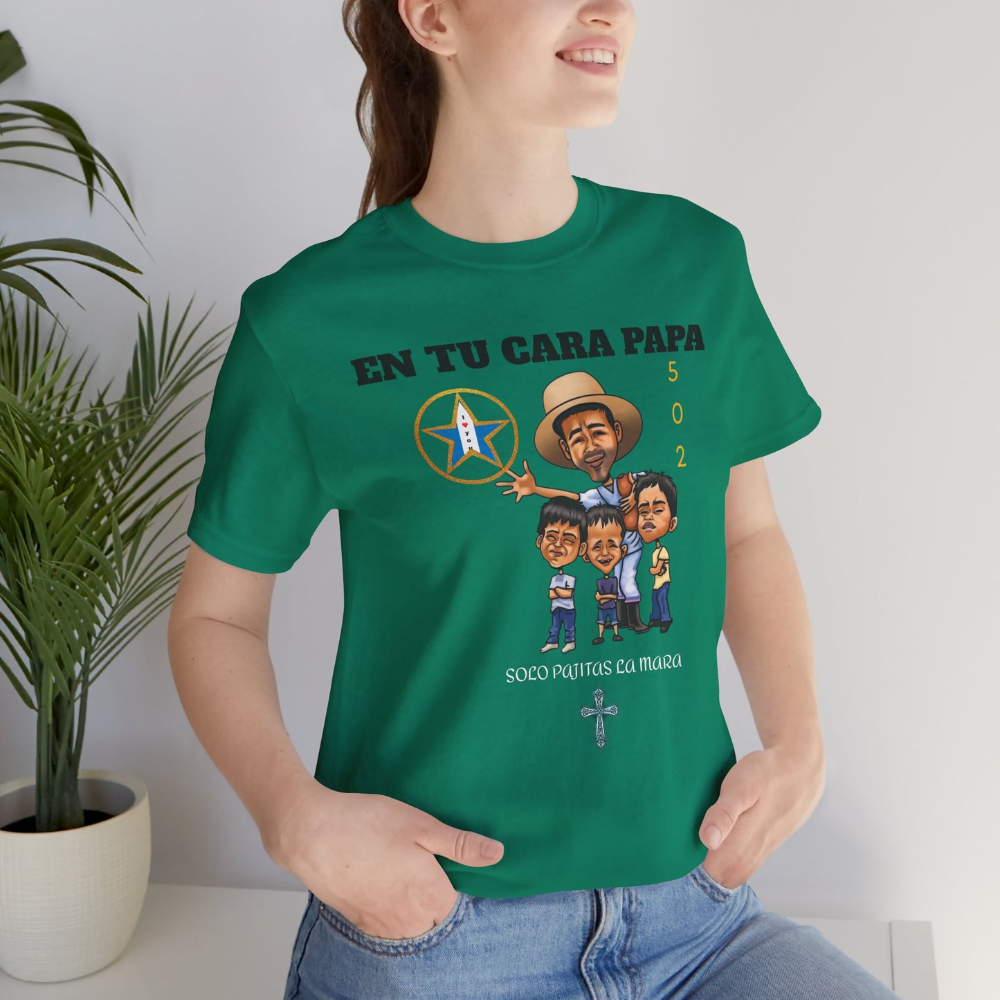 Playera Unisex “En Tu Cara Papa” con Arte Anime de Tío Chumilo y Su Equipo (XS–5XL)