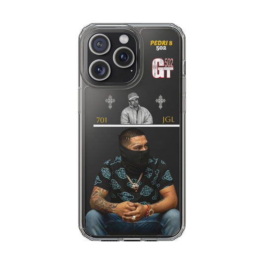 Clear Phone Case — Urban Portrait Design with GT 502 & ‘PEDRI 8’ Accent