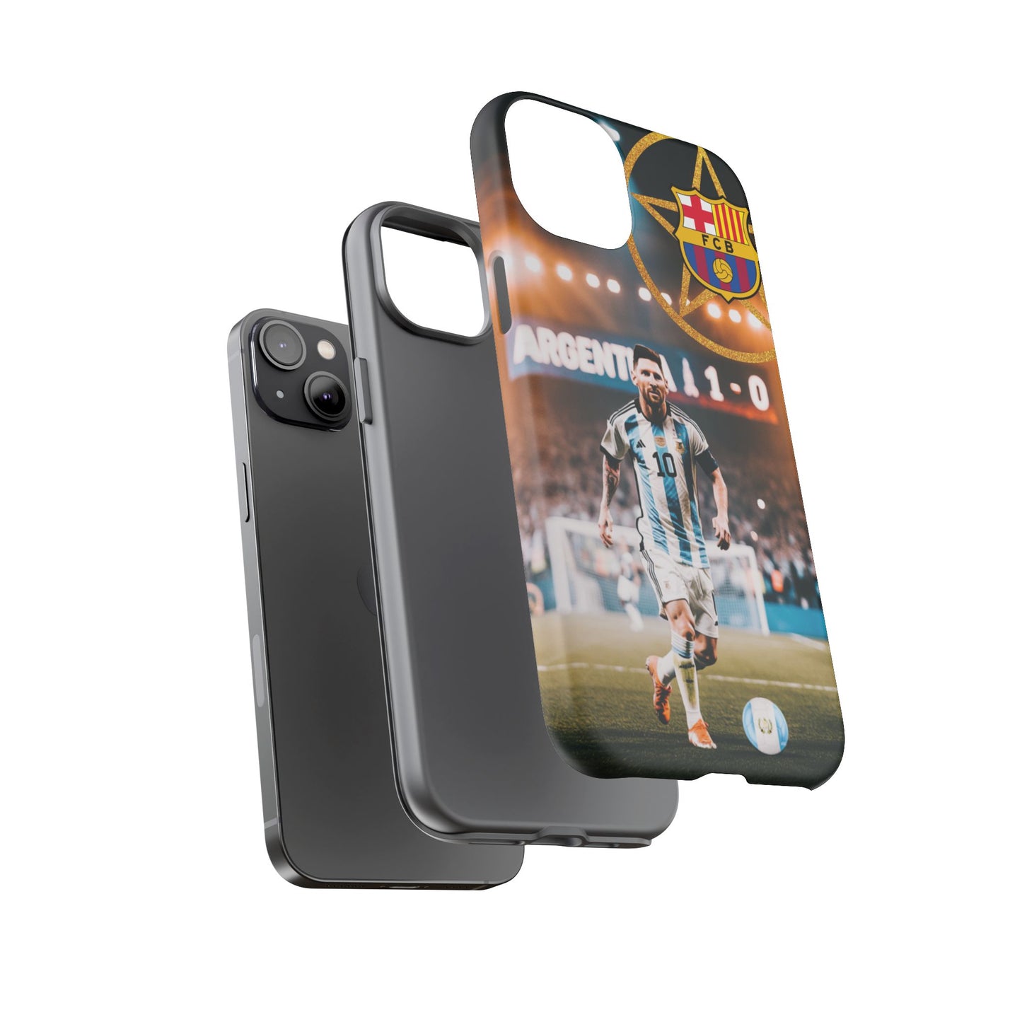 "Messi con el escudo del FC Barcelona: Funda edición Especial"