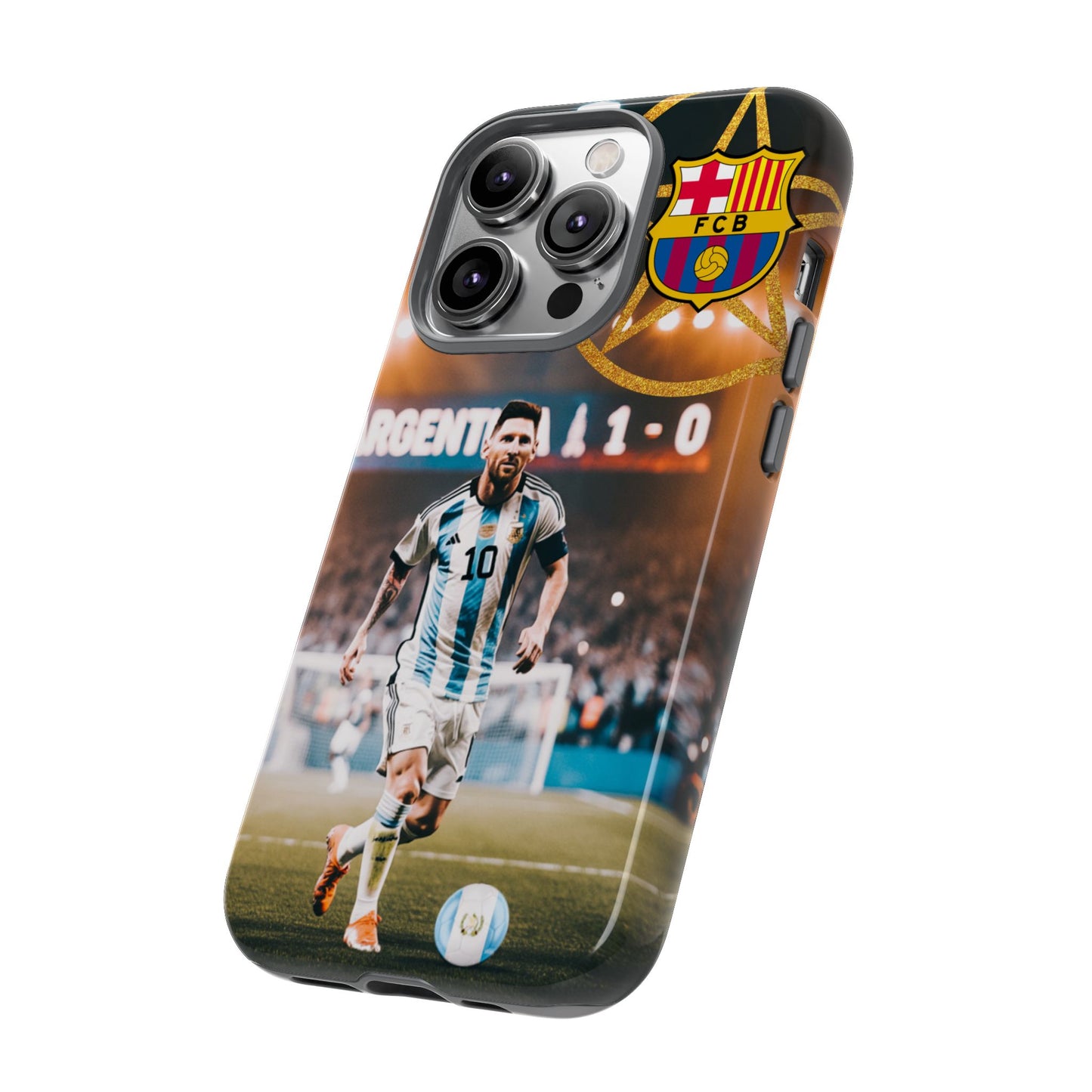 "Messi con el escudo del FC Barcelona: Funda edición Especial"