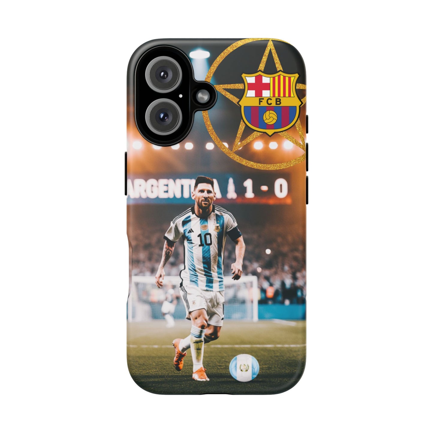 "Messi con el escudo del FC Barcelona: Funda edición Especial"