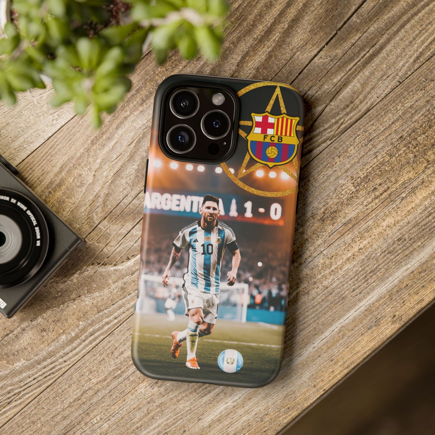 "Messi con el escudo del FC Barcelona: Funda edición Especial"