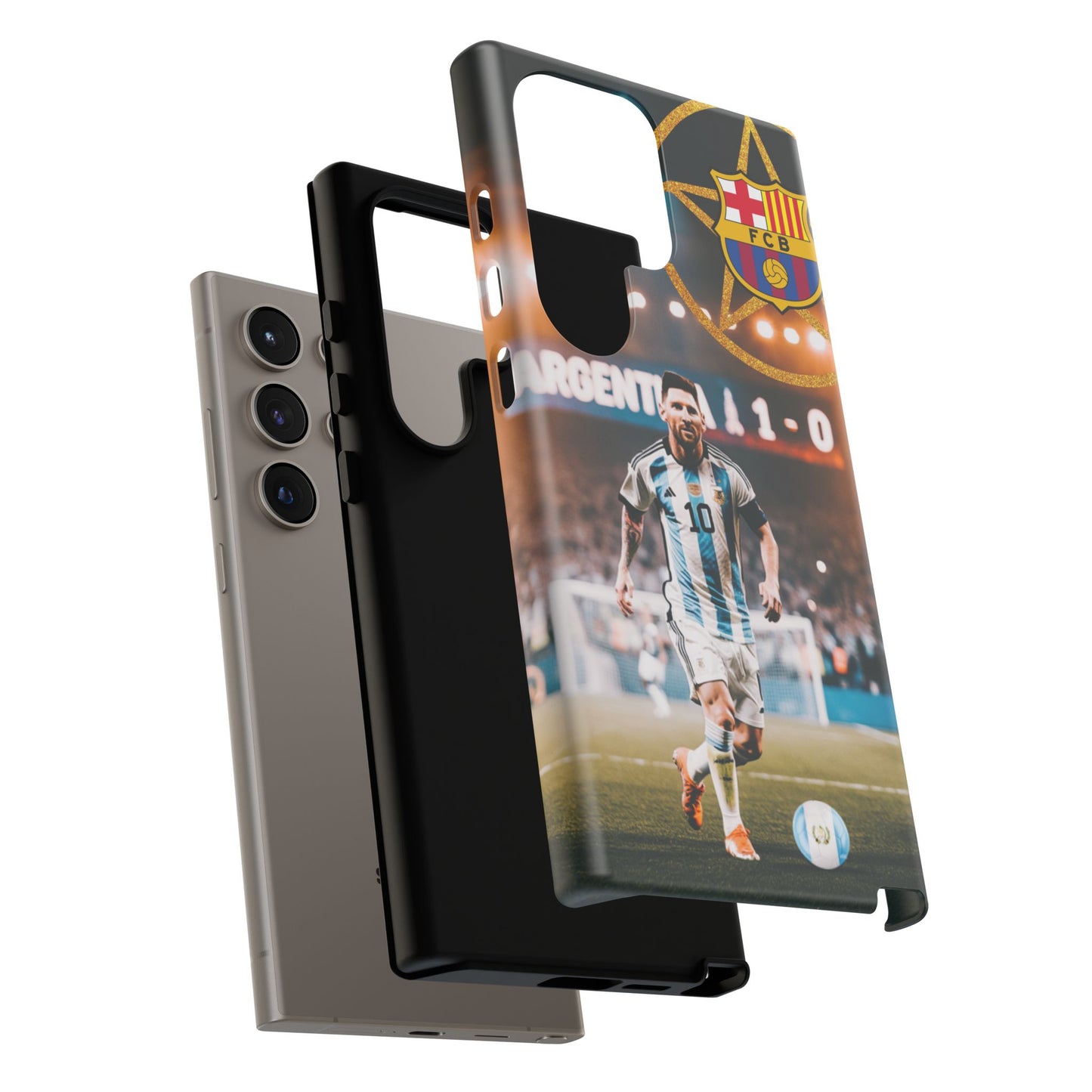"Messi con el escudo del FC Barcelona: Funda edición Especial"