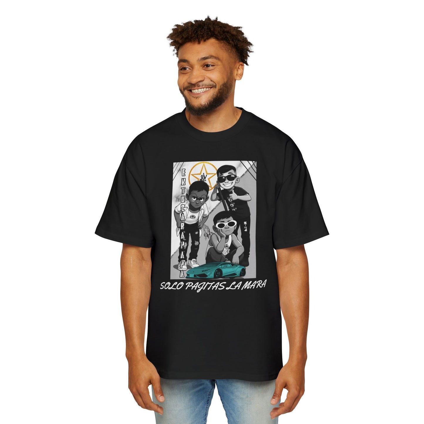 Men's Oversized Graphic Tee - Retro Noir Style, Streetwear Vibe, Hip Hop Culture, Urban Fashion, Gift for Him, Casual Cool