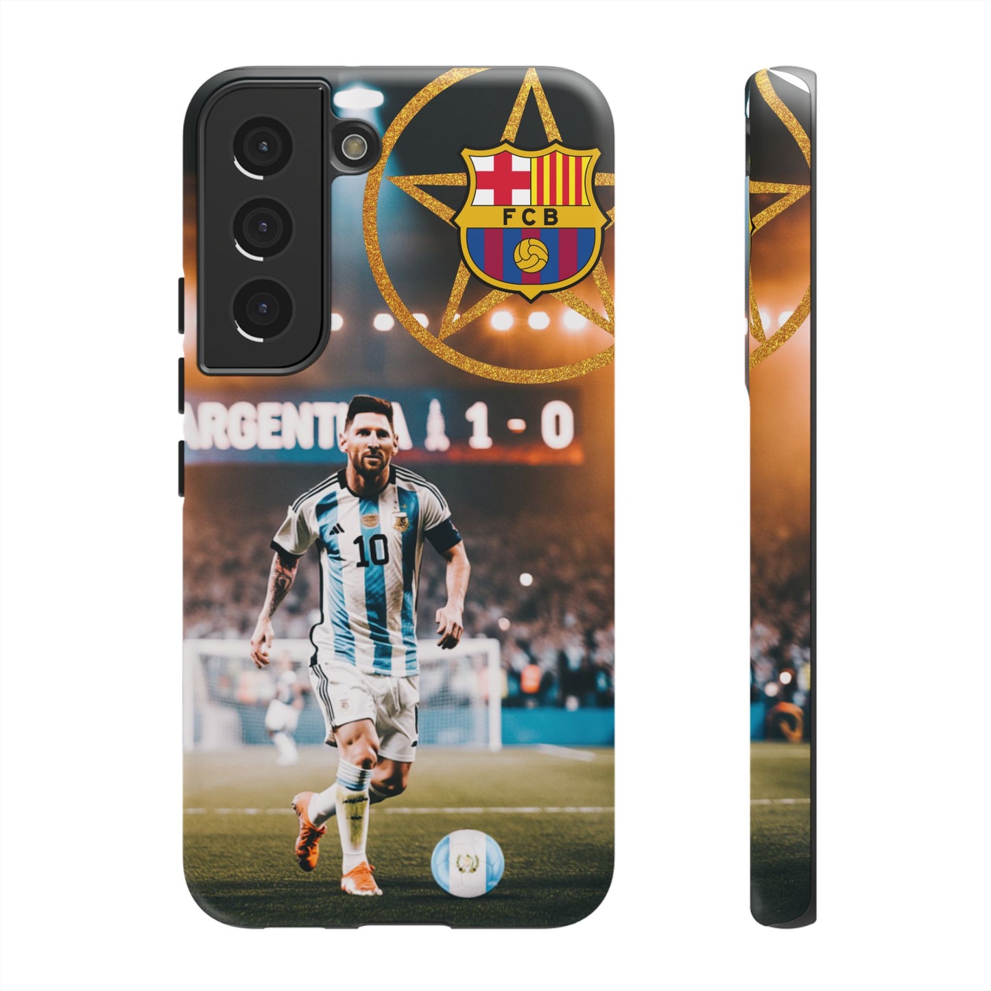 "Messi con el escudo del FC Barcelona: Funda edición Especial"