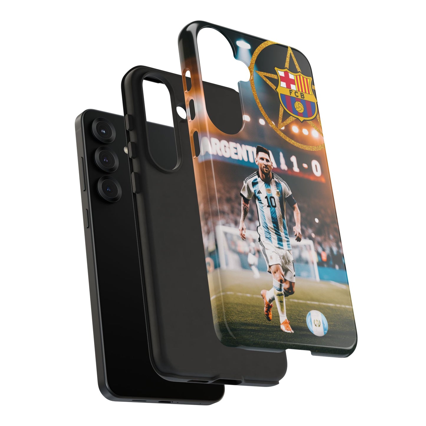 "Messi con el escudo del FC Barcelona: Funda edición Especial"