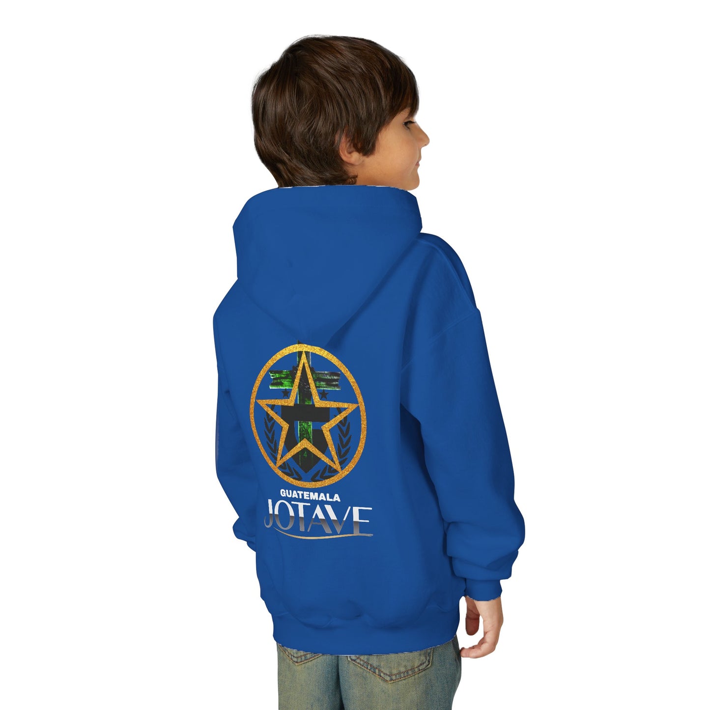 Youth Heavy Blend Hooded Sweatshirt with 'JOTAVE' Star Design | Perfect for Tweens, Gifts, Everyday Wear, Cozy, Stylish, Unique
