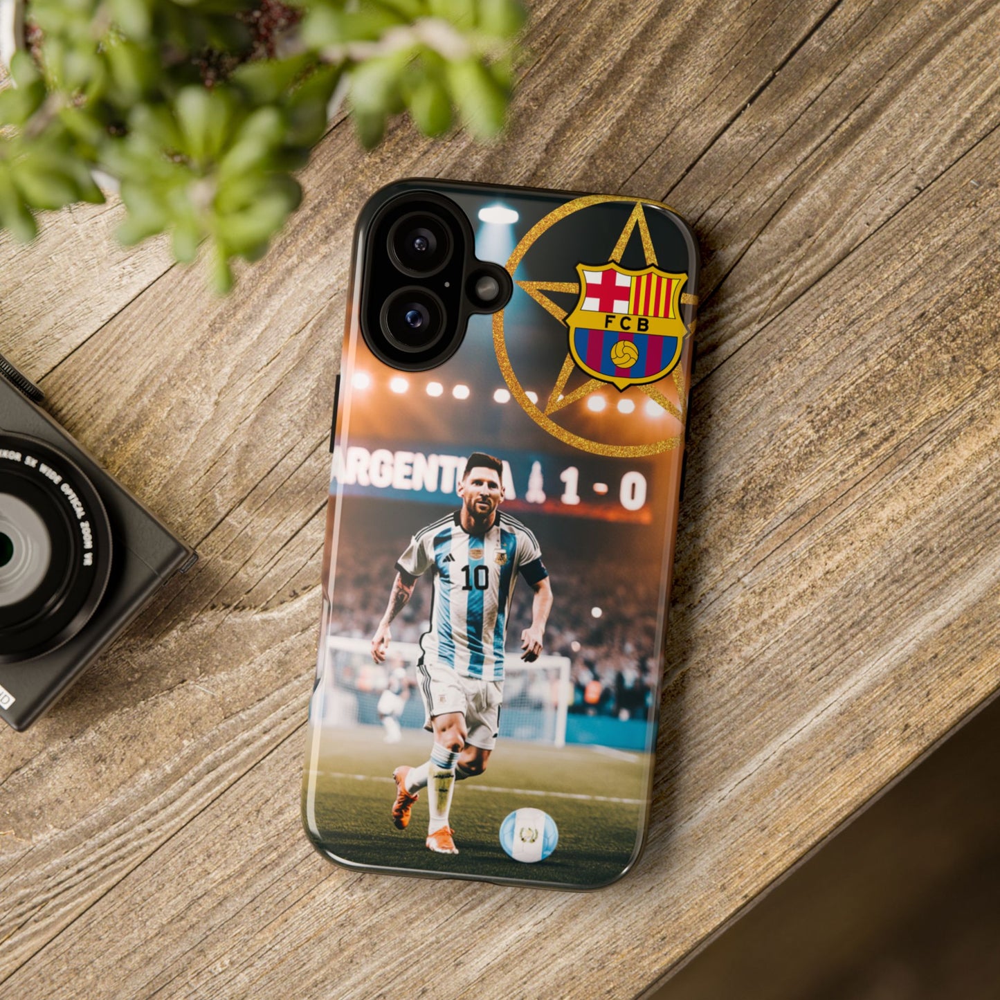 "Messi con el escudo del FC Barcelona: Funda edición Especial"