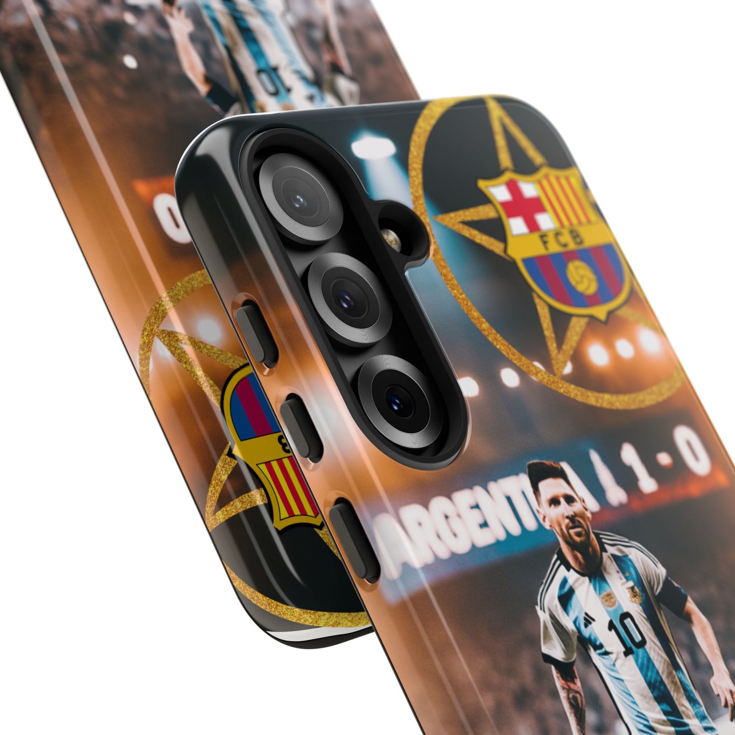 "Messi con el escudo del FC Barcelona: Funda edición Especial"