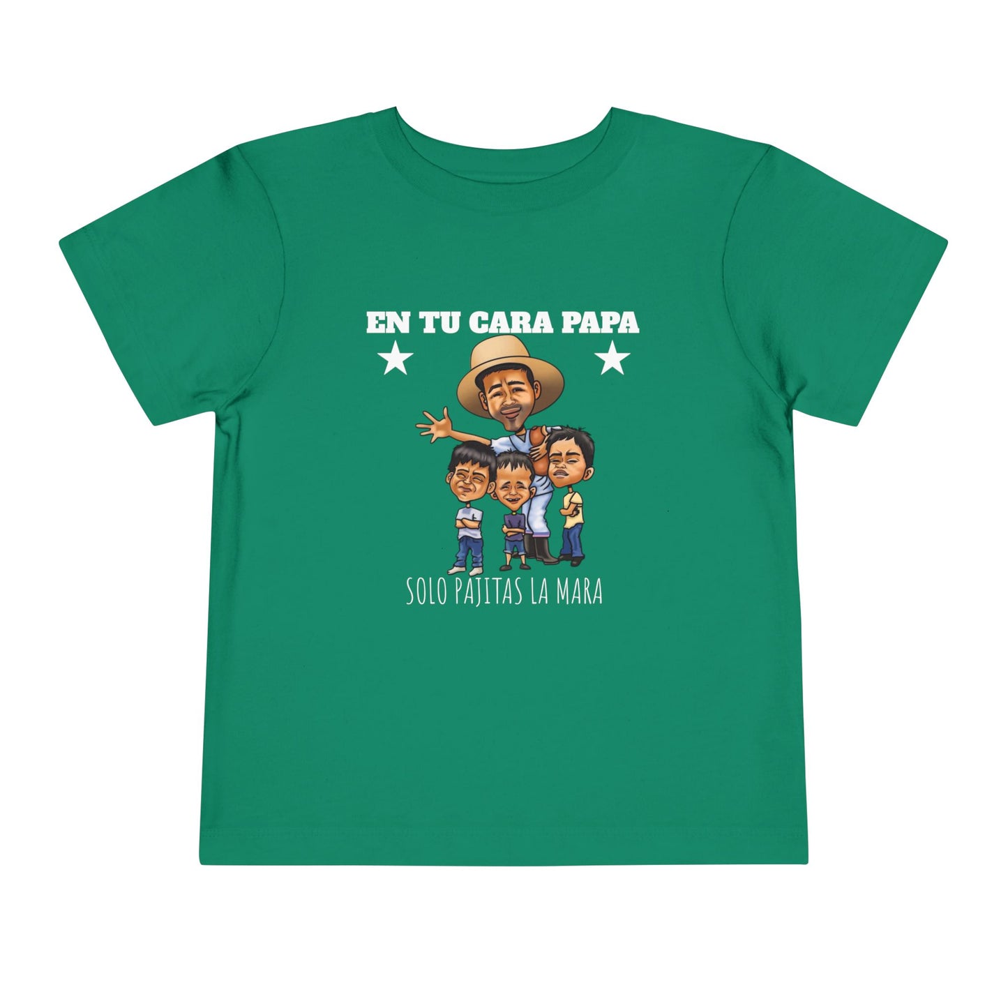 Toddler Short Sleeve Tee - Fun 'En Tu Cara Papa' Graphic T-Shirt, Kid's Birthday Gift, Playful Casual Wear, Summer Outing, Cute Family Tees