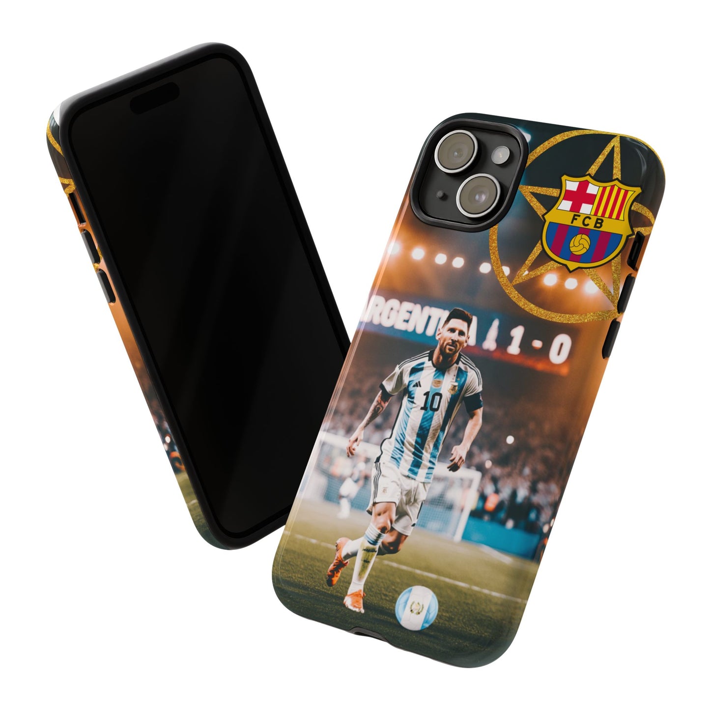 "Messi con el escudo del FC Barcelona: Funda edición Especial"