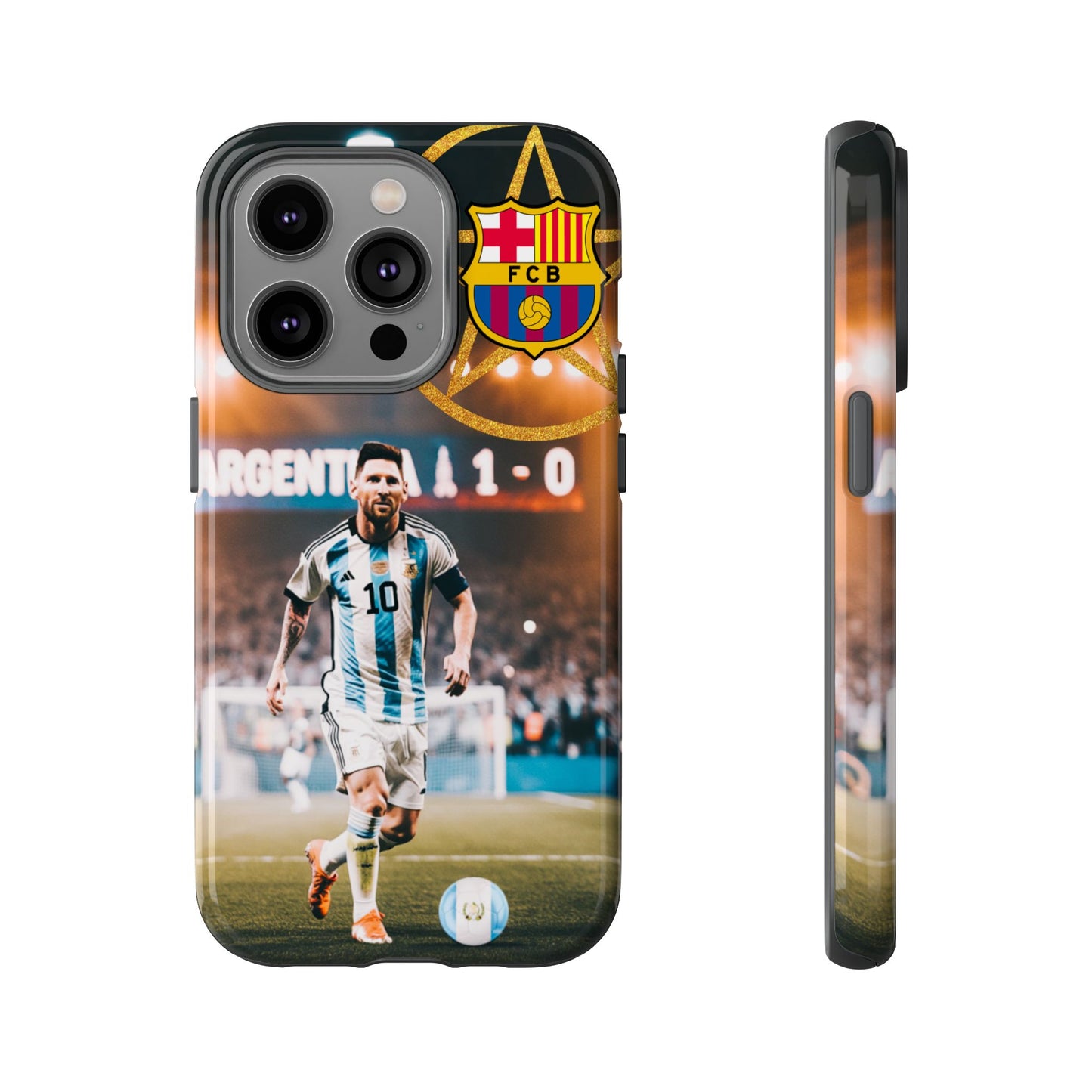 "Messi con el escudo del FC Barcelona: Funda edición Especial"