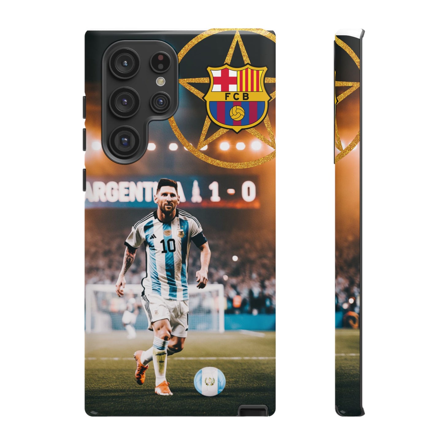 "Messi con el escudo del FC Barcelona: Funda edición Especial"