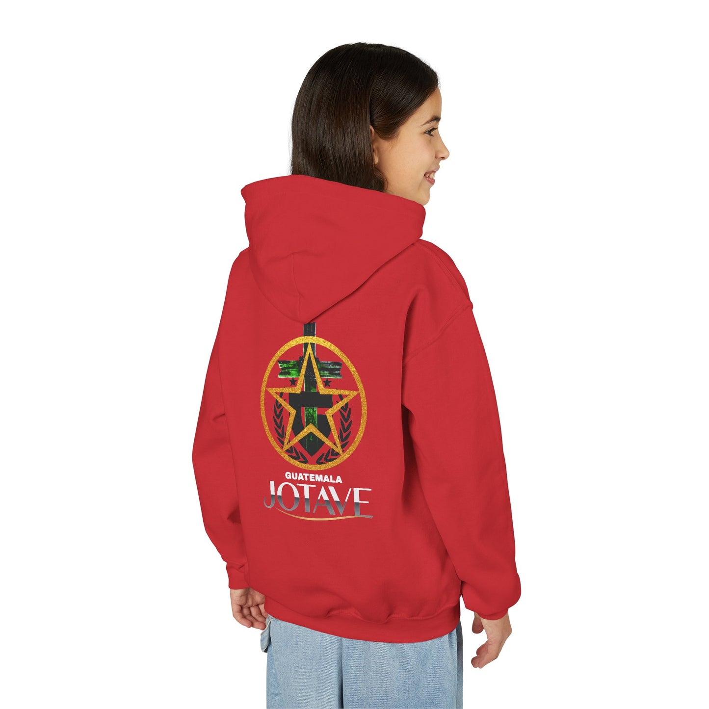 Youth Heavy Blend Hooded Sweatshirt with 'JOTAVE' Star Design | Perfect for Tweens, Gifts, Everyday Wear, Cozy, Stylish, Unique