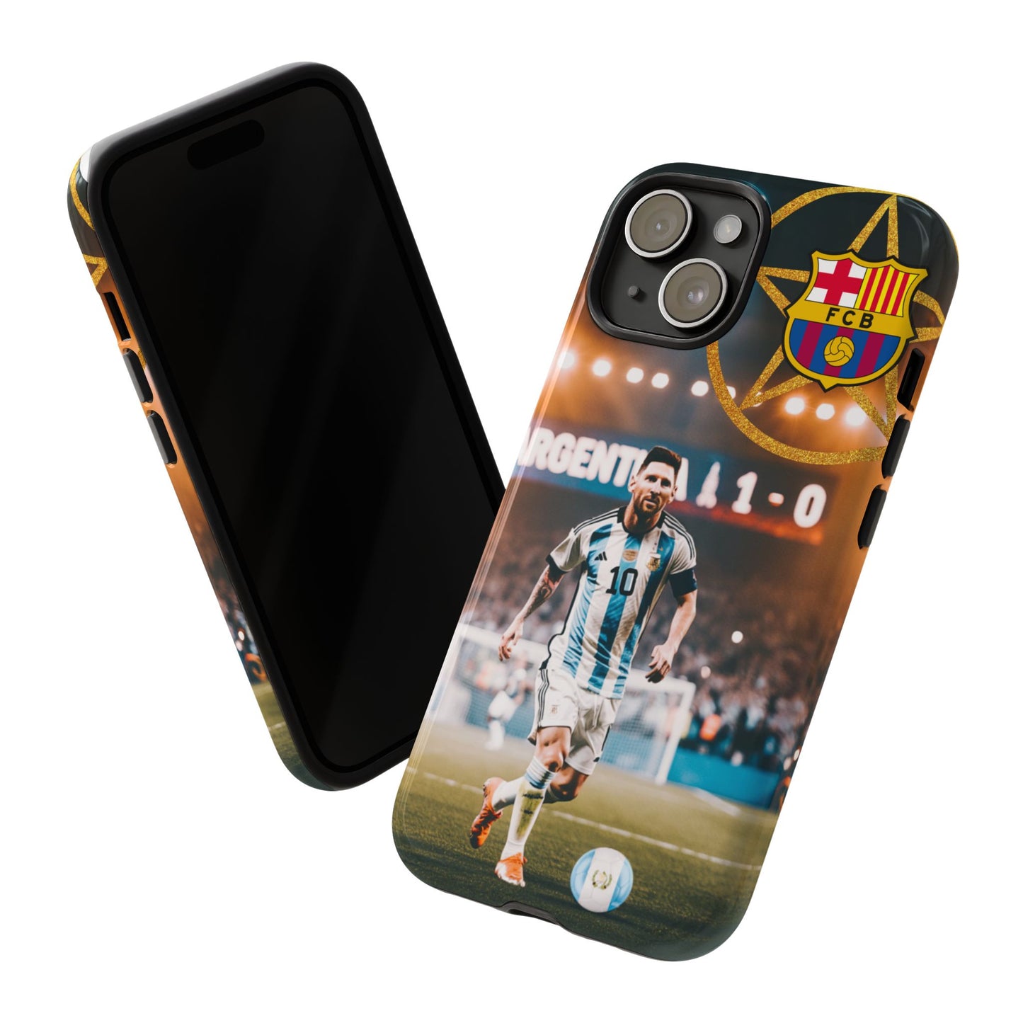 "Messi con el escudo del FC Barcelona: Funda edición Especial"