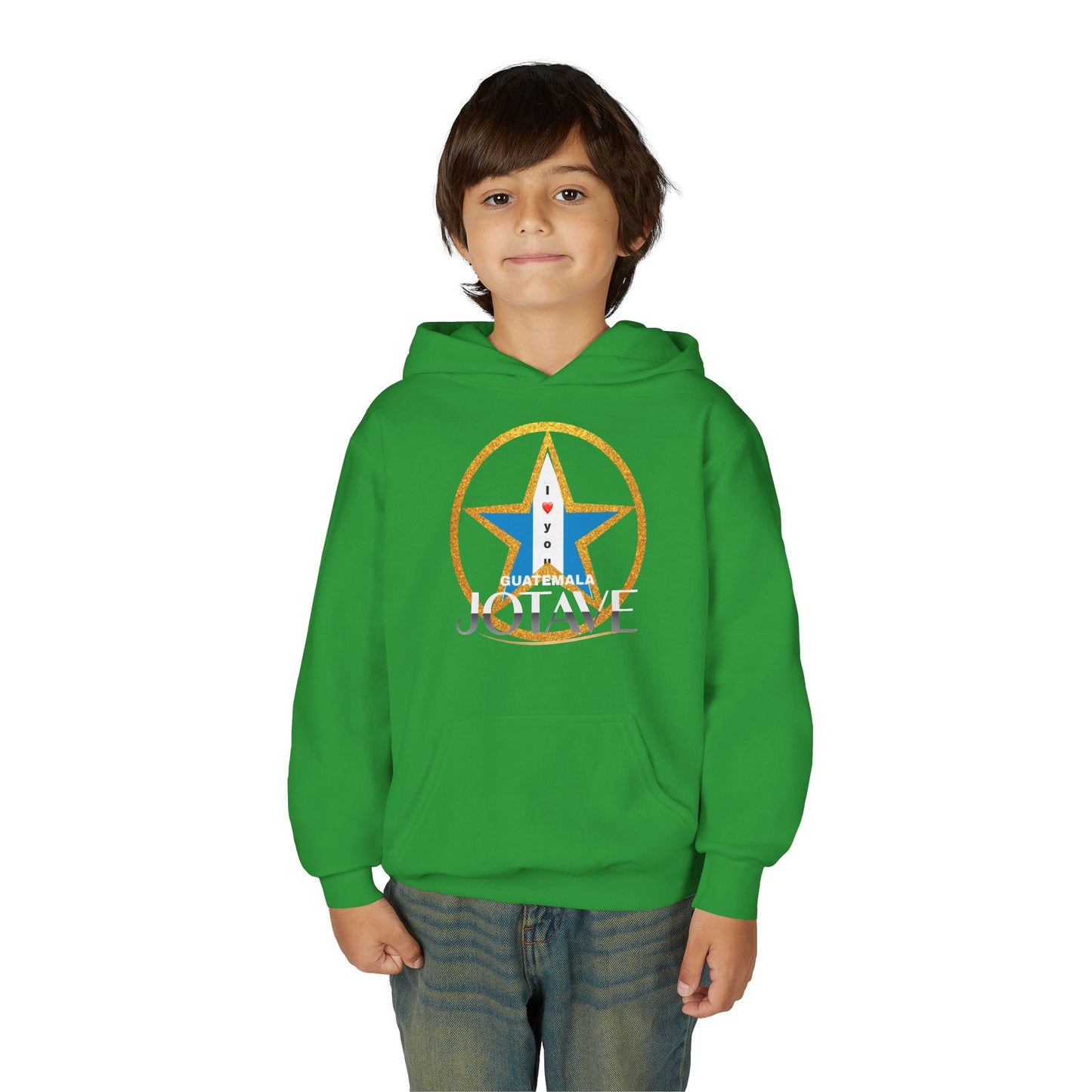 Youth Heavy Blend Hooded Sweatshirt with 'JOTAVE' Star Design | Perfect for Tweens, Gifts, Everyday Wear, Cozy, Stylish, Unique