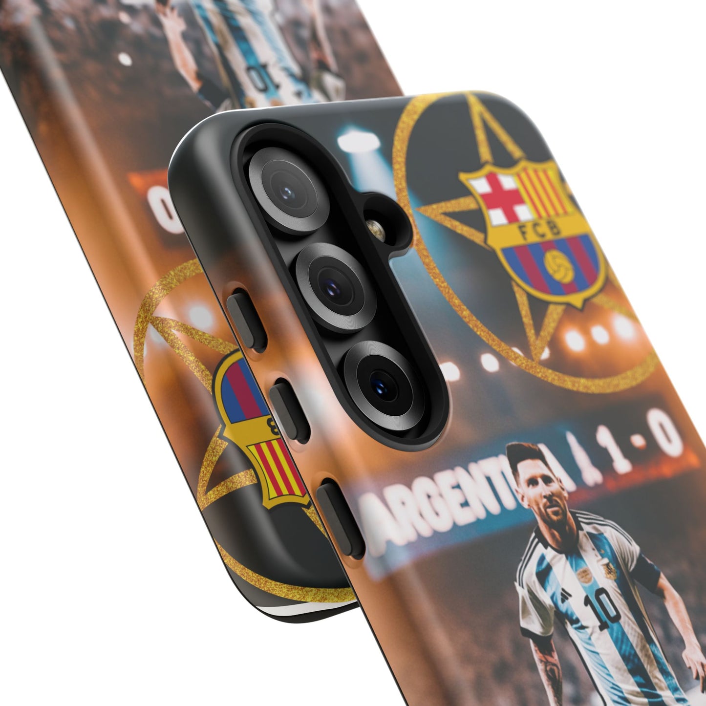 "Messi con el escudo del FC Barcelona: Funda edición Especial"