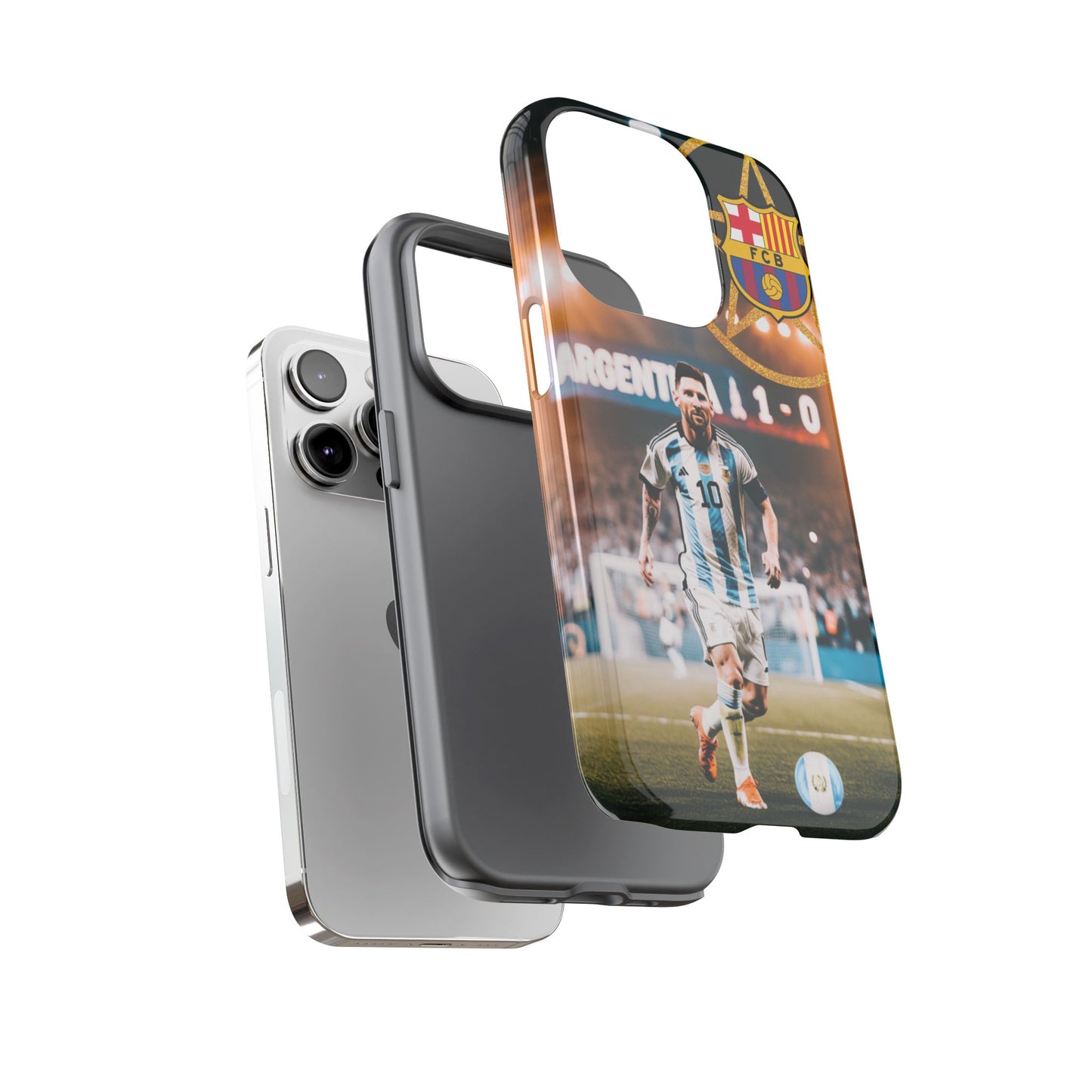 "Messi con el escudo del FC Barcelona: Funda edición Especial"