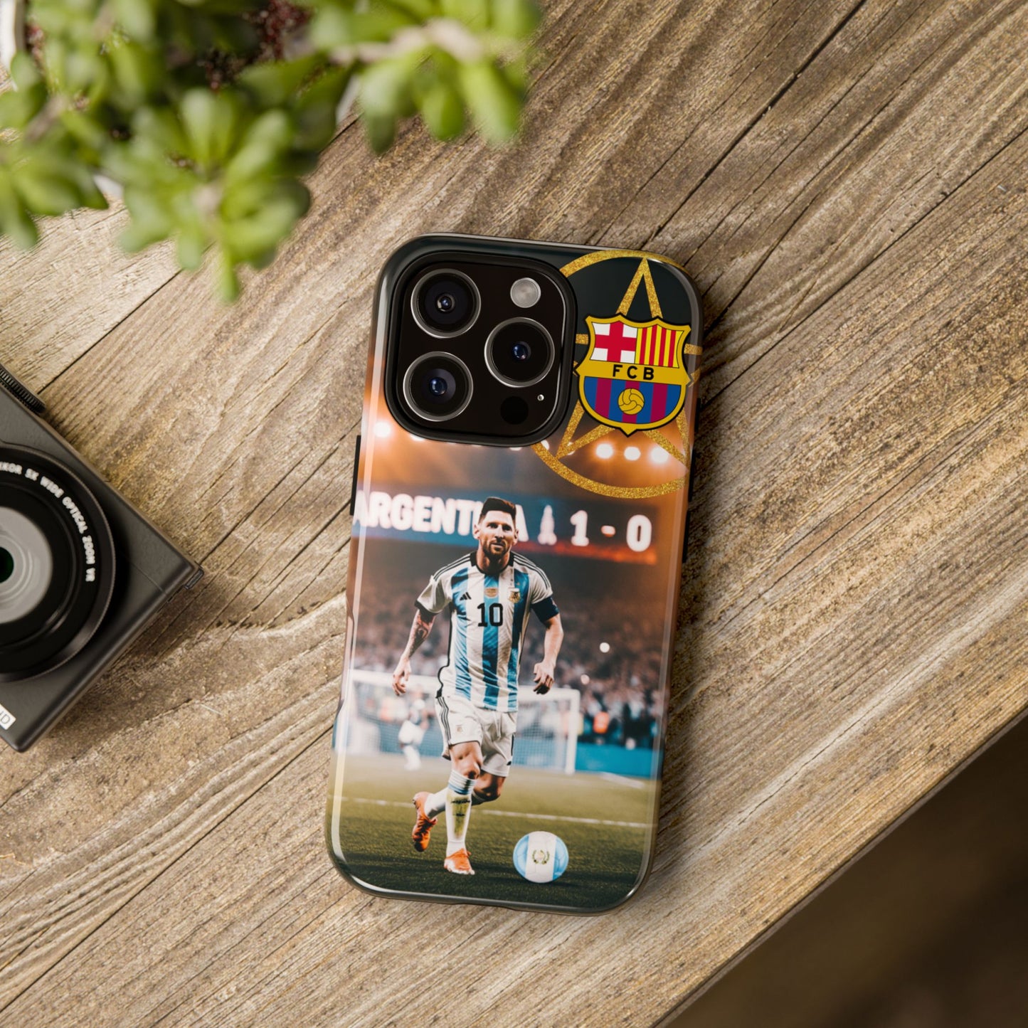 "Messi con el escudo del FC Barcelona: Funda edición Especial"