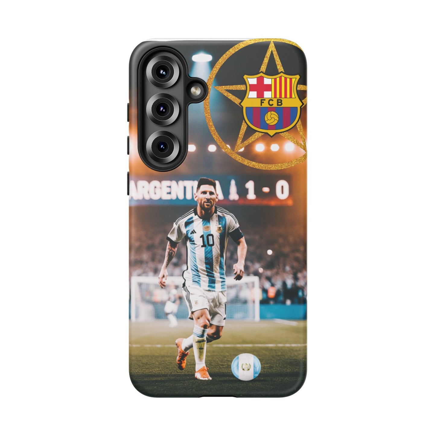 "Messi con el escudo del FC Barcelona: Funda edición Especial"