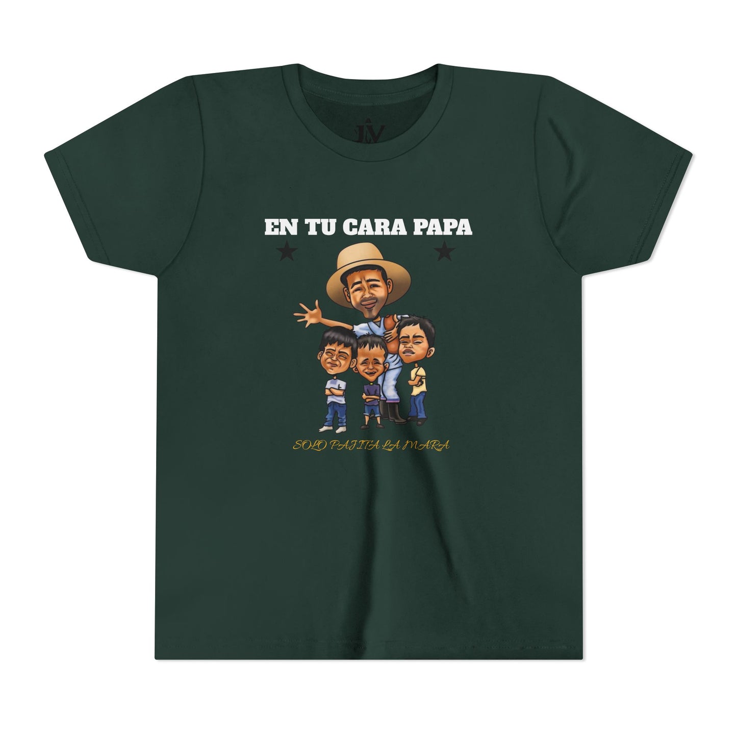 Playera juvenil. Edición Tío Chumilo – ¡En tu cara, papa! 👕 Disponible en tallas S a XL para Edades 6 a 14, unisex