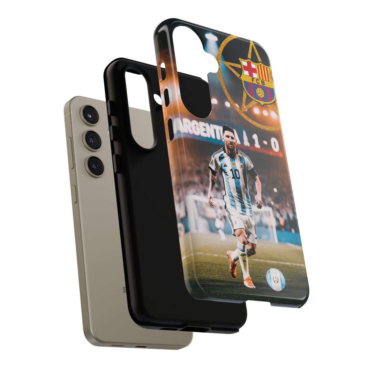 "Messi con el escudo del FC Barcelona: Funda edición Especial"