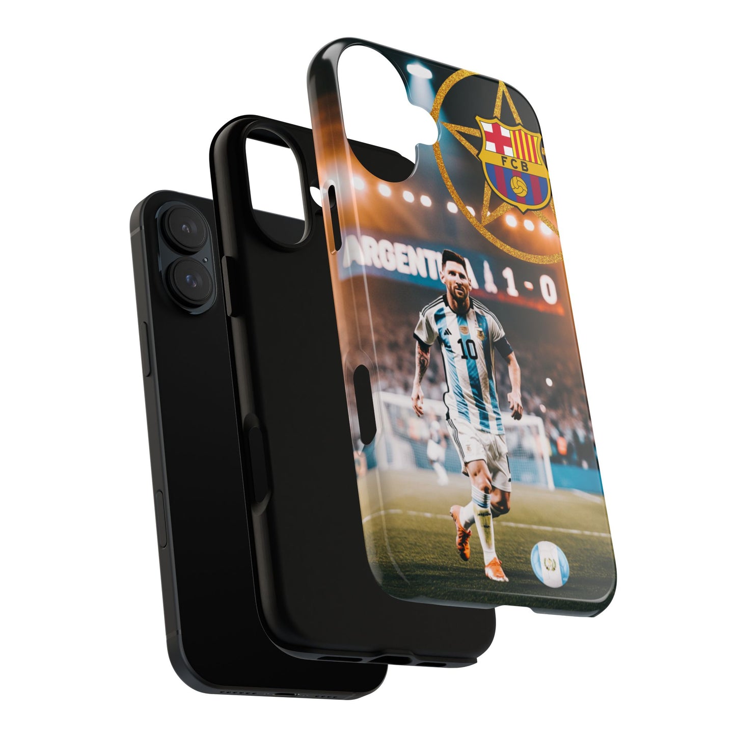 "Messi con el escudo del FC Barcelona: Funda edición Especial"