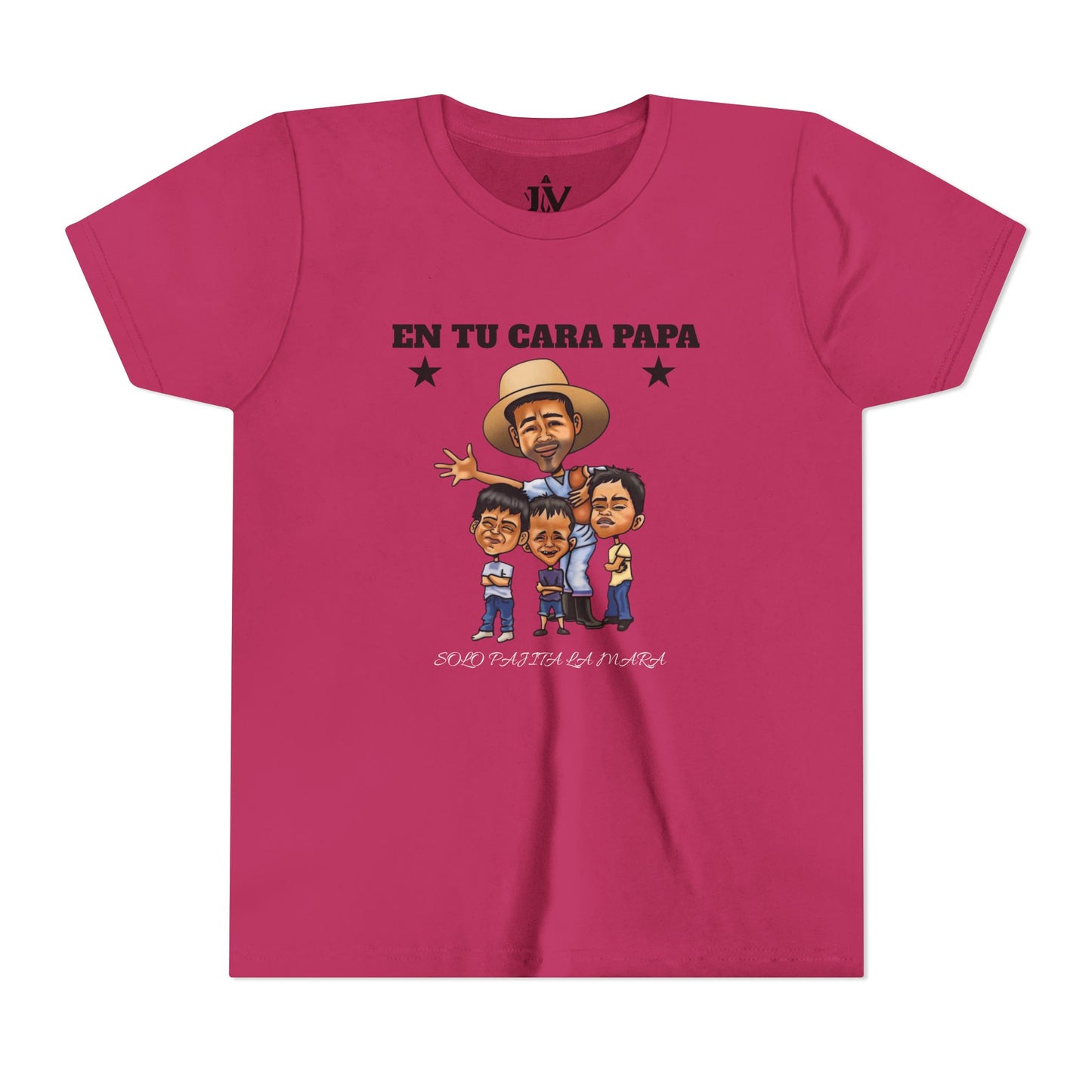 Playera juvenil. Edición Tío Chumilo – ¡En tu cara, papa! 👕 Disponible en tallas S a XL para Edades 6 a 14, unisex