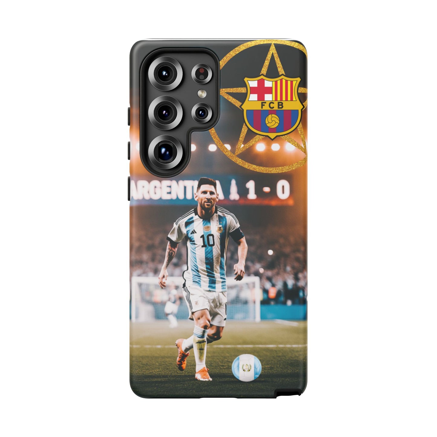 "Messi con el escudo del FC Barcelona: Funda edición Especial"