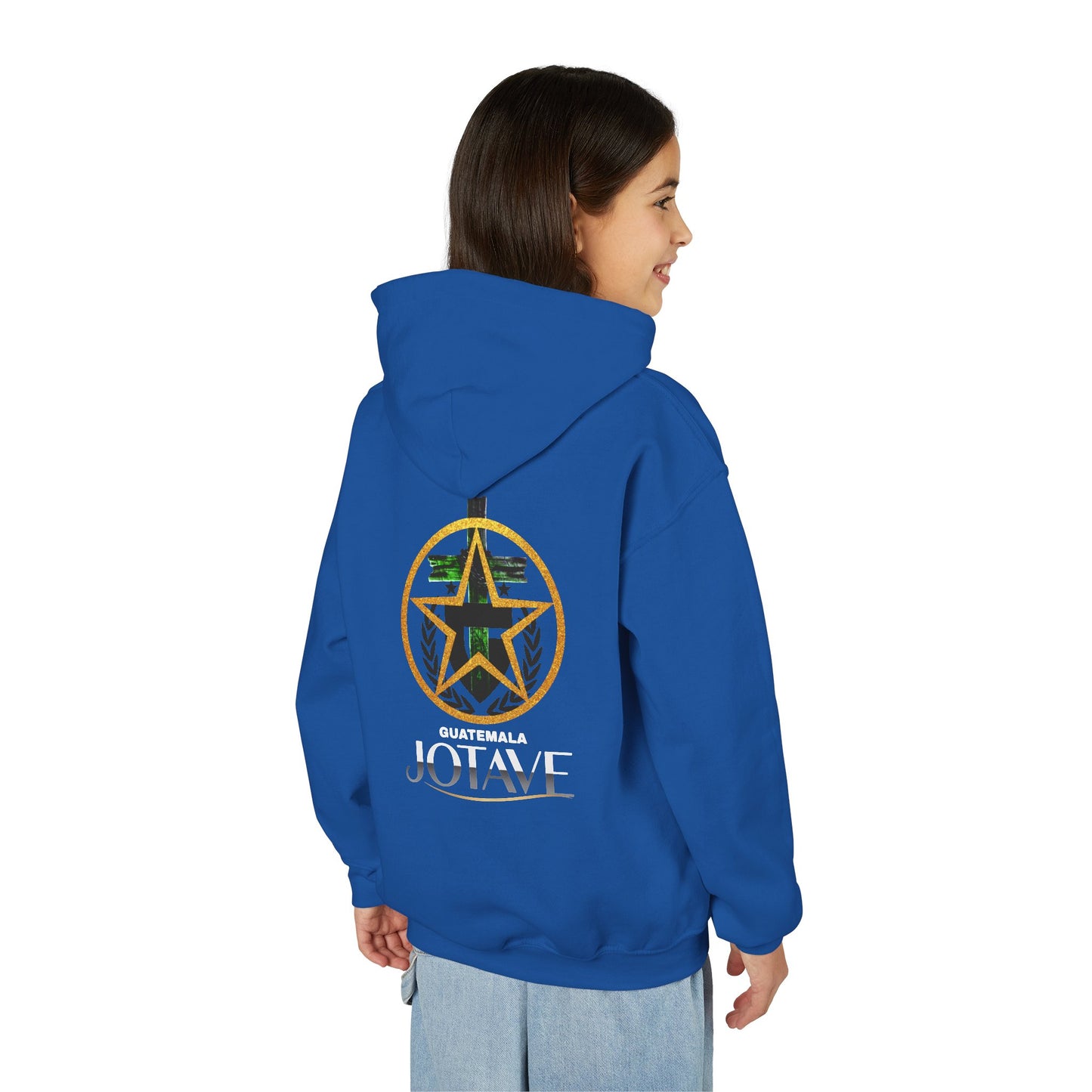 Youth Heavy Blend Hooded Sweatshirt with 'JOTAVE' Star Design | Perfect for Tweens, Gifts, Everyday Wear, Cozy, Stylish, Unique