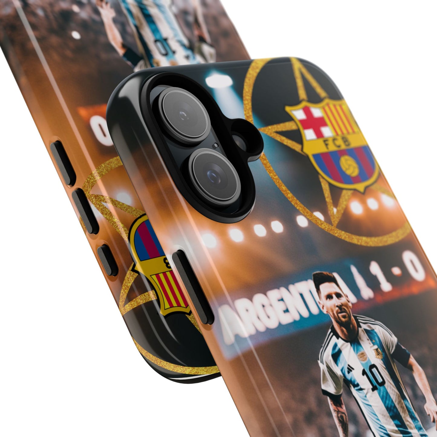 "Messi con el escudo del FC Barcelona: Funda edición Especial"