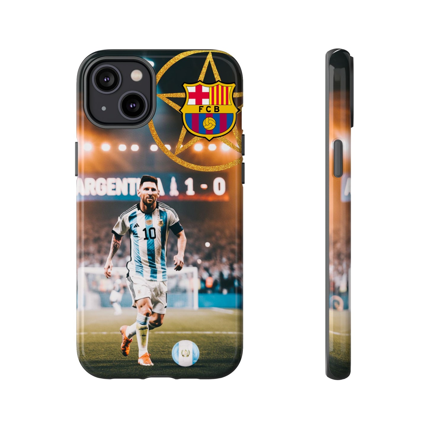"Messi con el escudo del FC Barcelona: Funda edición Especial"