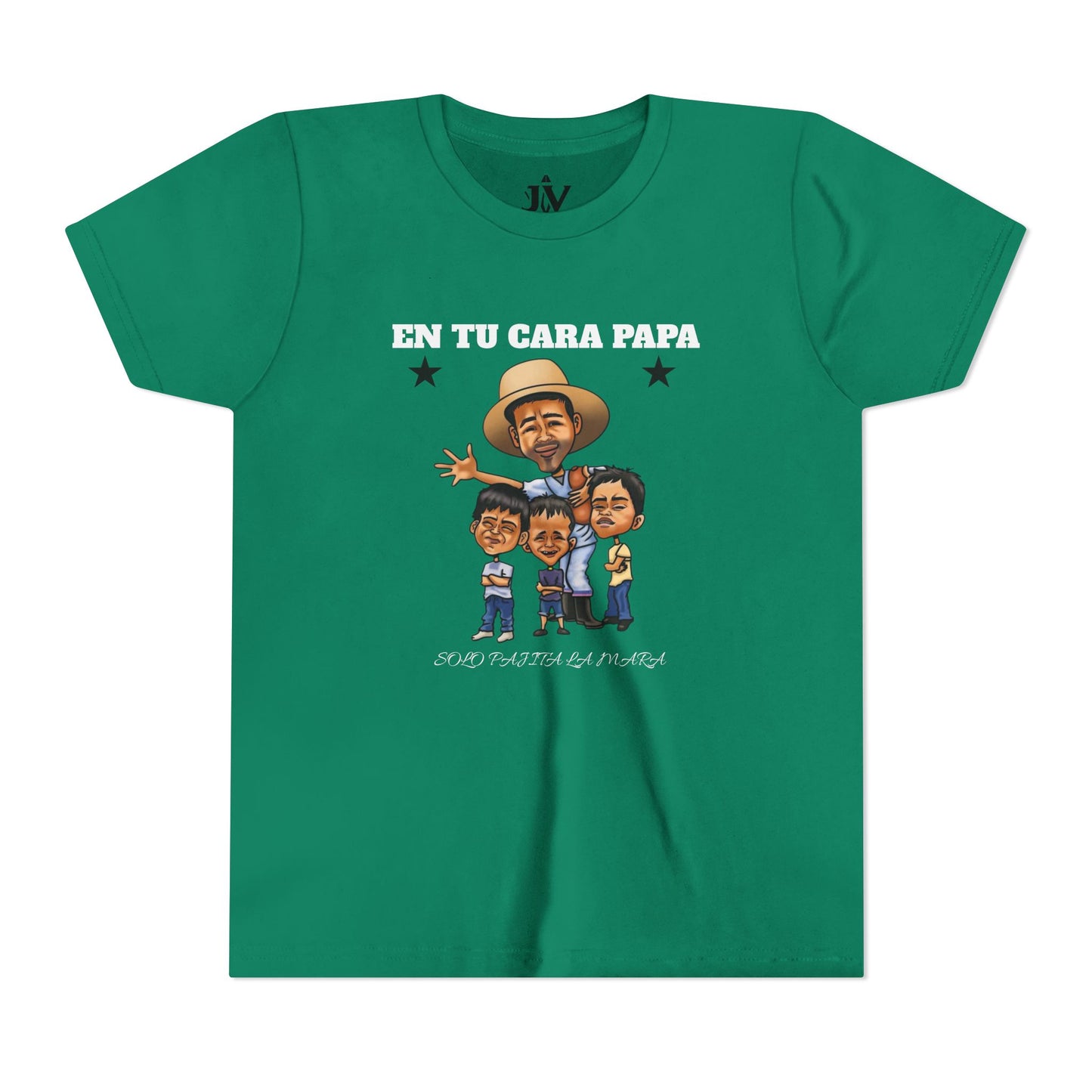Playera juvenil. Edición Tío Chumilo – ¡En tu cara, papa! 👕 Disponible en tallas S a XL para Edades 6 a 14, unisex