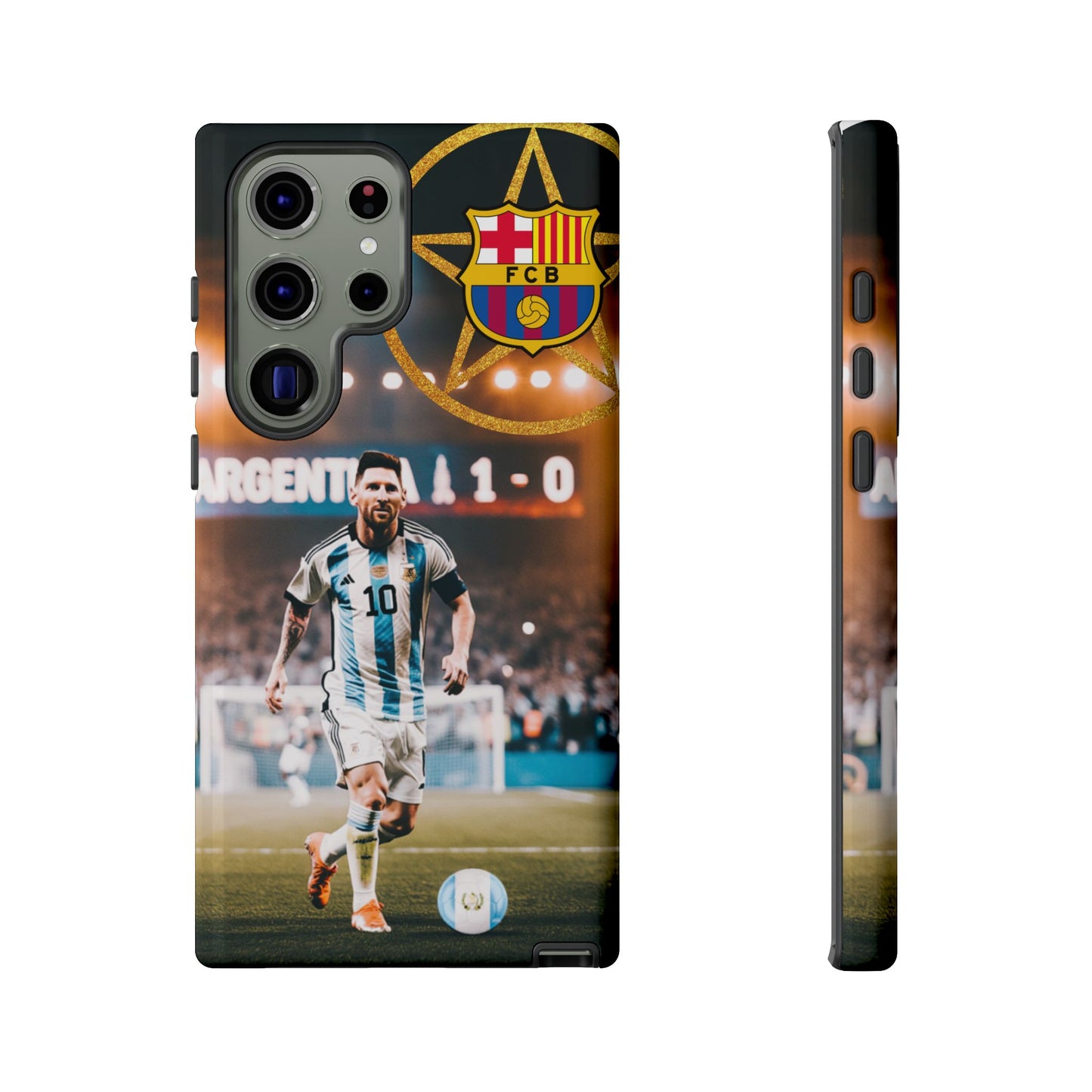 "Messi con el escudo del FC Barcelona: Funda edición Especial"