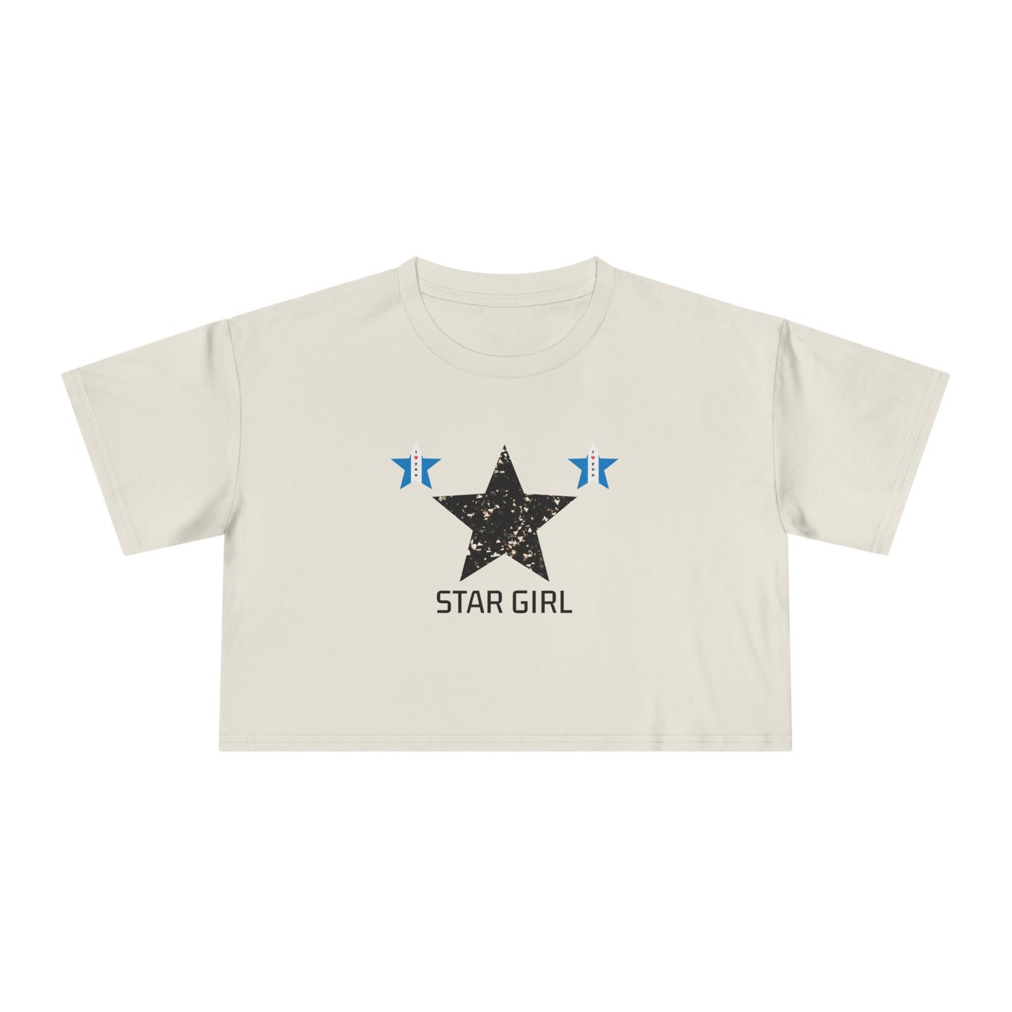Camiseta corta para mujer "Star Girl" – elegante, moderna y casual, perfecta para el verano. Un regalo ideal con temática de estrellas para ella.